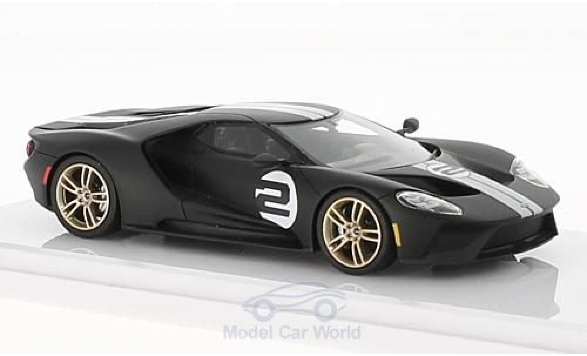 Ford GT 1/43 TrueScale Miniatures matt-zwart No.2 Heritage Edition 2017 modelauto