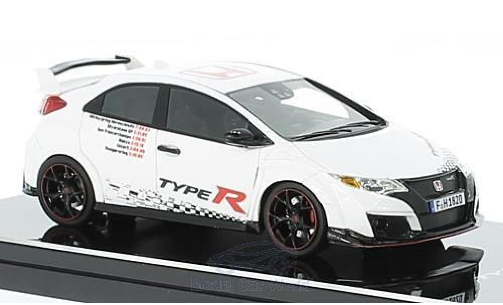 Honda Civic Type R 1/43 TrueScale Miniatures Type R wit/Dekor 2016 modelauto