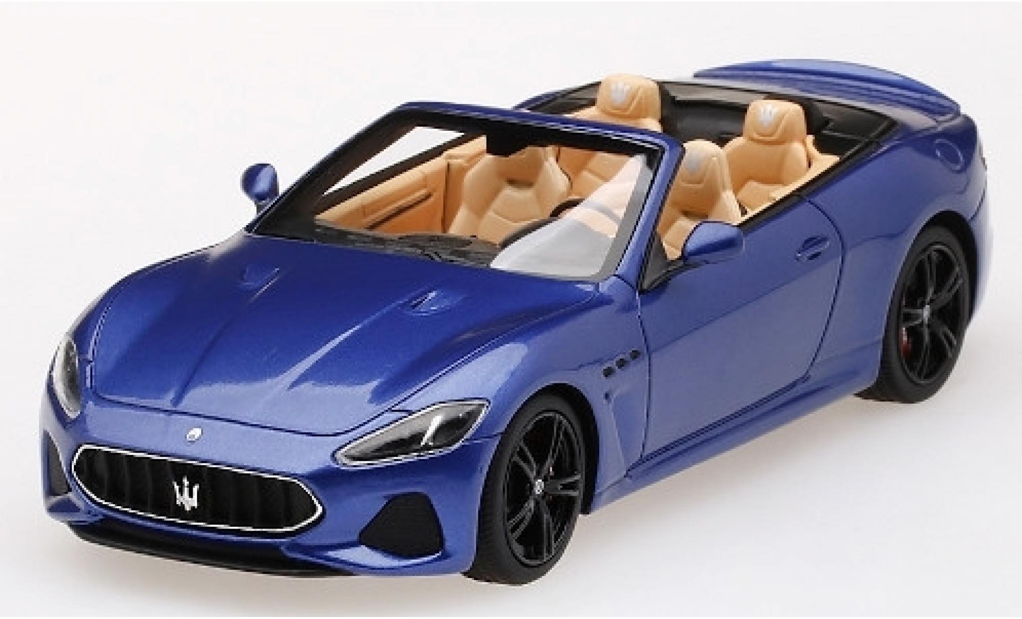Maserati GranCabrio 1/43 TrueScale Miniatures metallic blauw 2019 modelauto