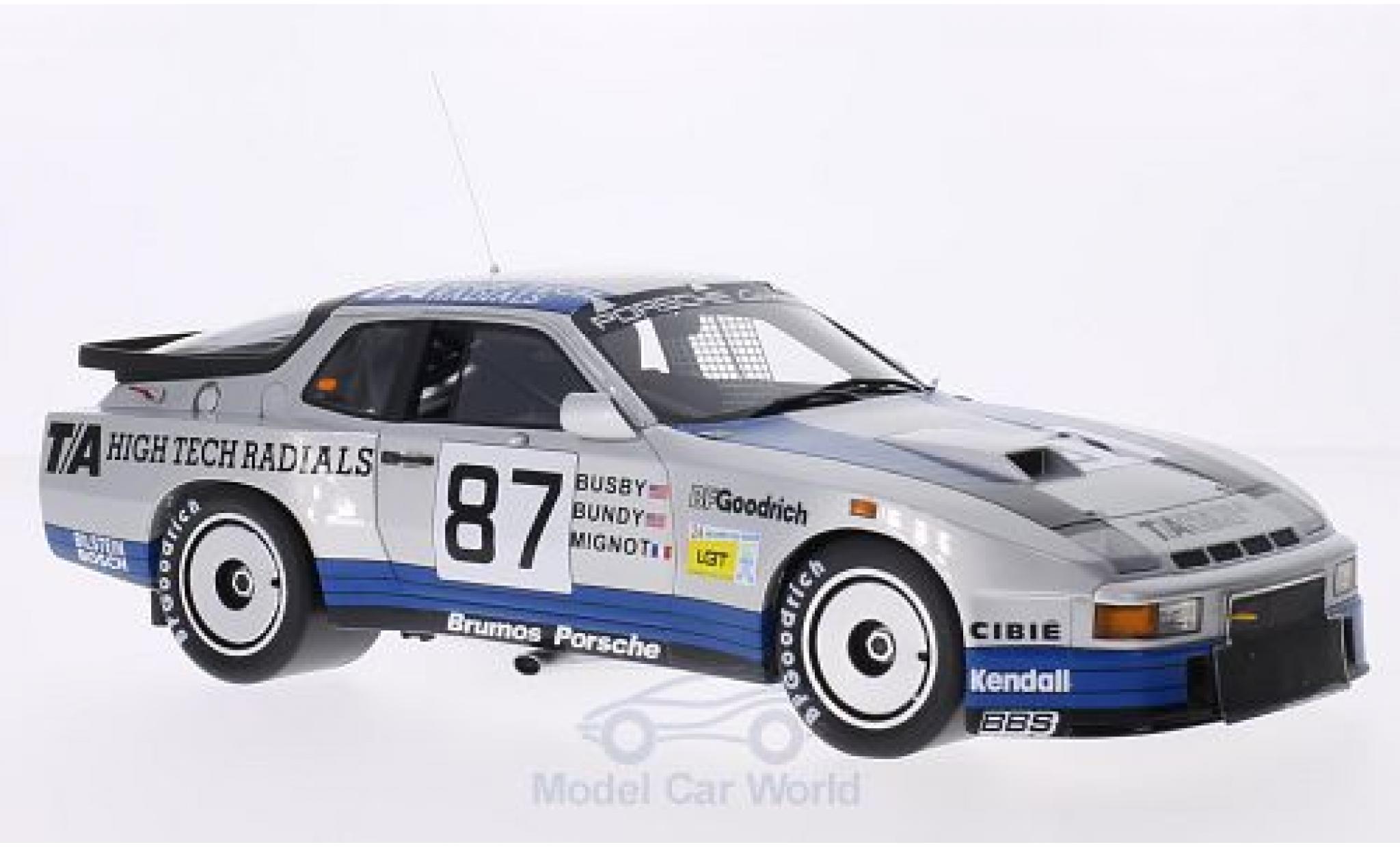 Porsche 924 1982 1/18 TrueScale Miniatures Carrera GTR No.87 Brumos T/A High Tech Radials 24h Le Mans 1982 J.Busby/D.Bundy/M.Mignot modelauto