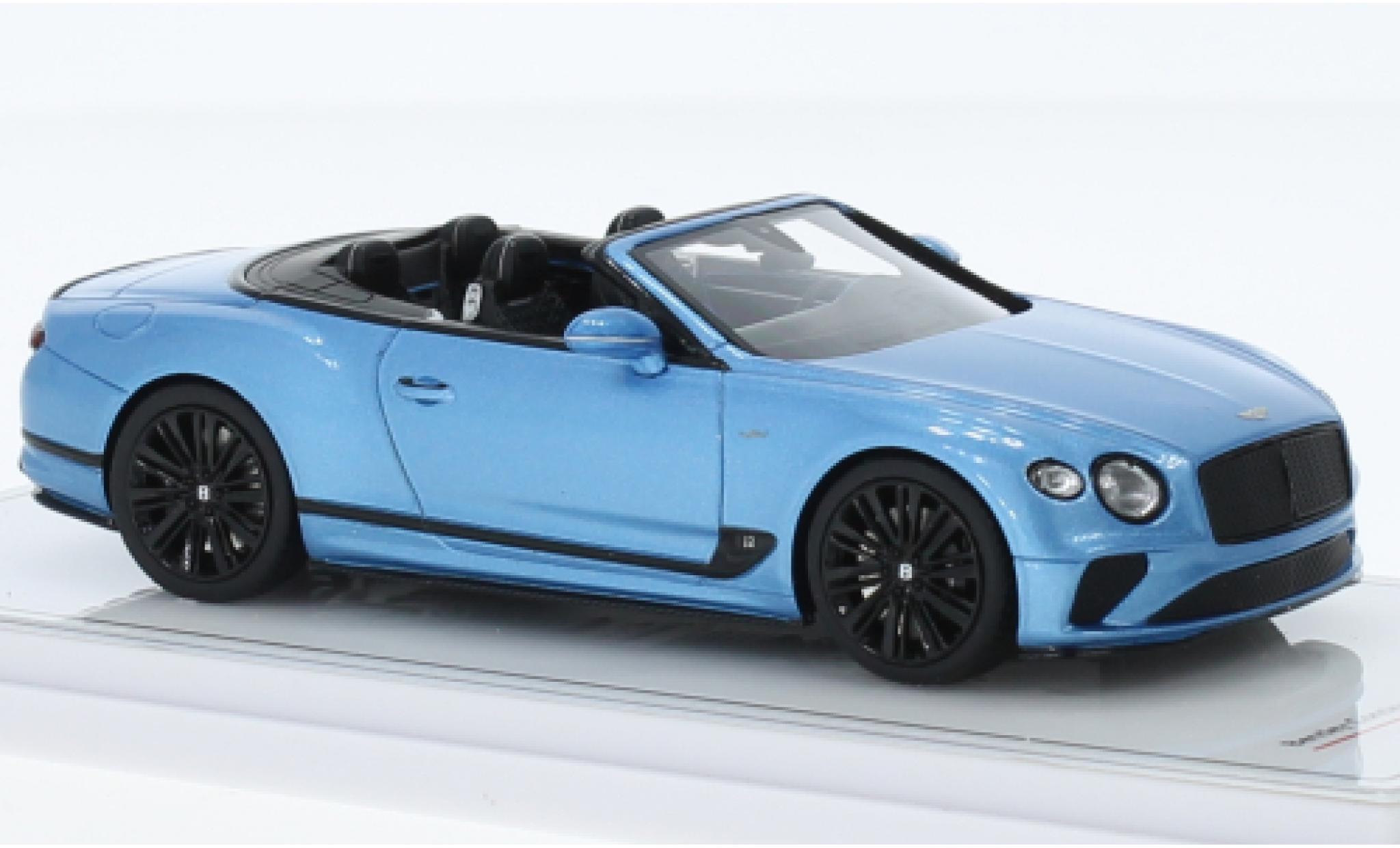 Bentley Continental 1/43 TrueScale Miniatures GT Speed Cabriolet metallic blauw clair modelauto