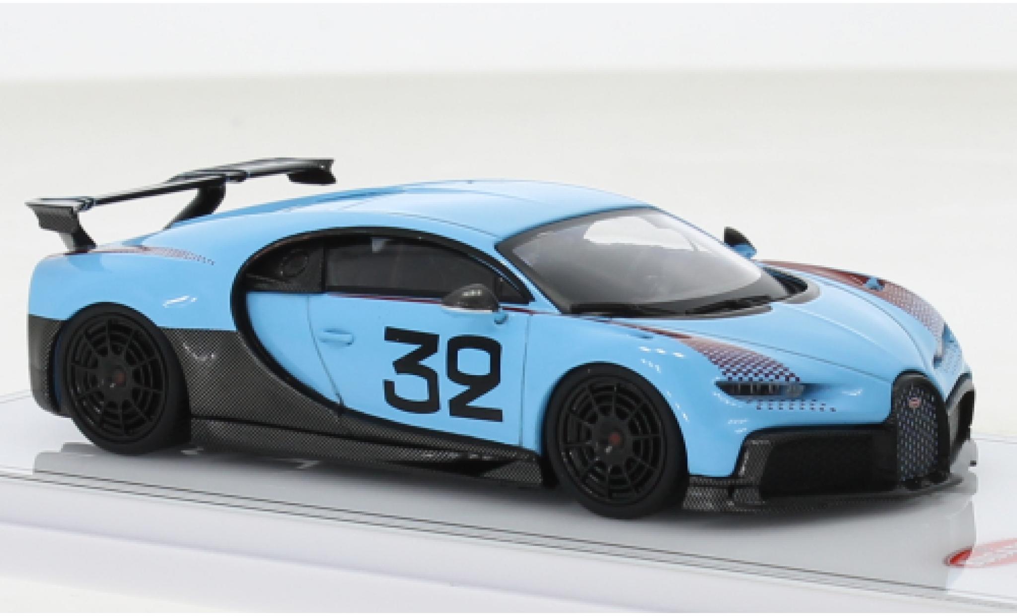 Bugatti Chiron 1/43 TrueScale Miniatures Pur Sport Grand Prix blauw clair modelauto