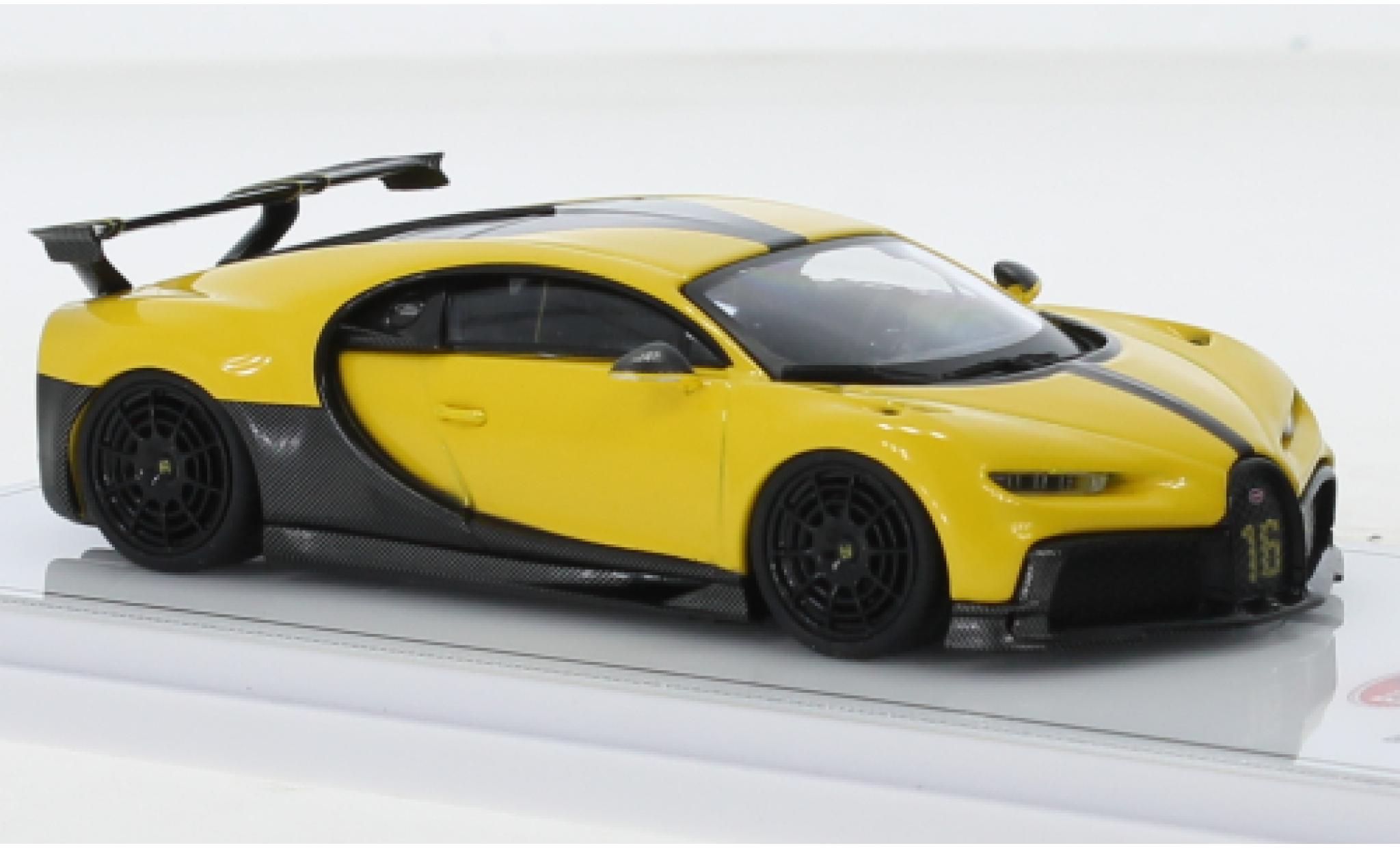 Bugatti Chiron 1/43 TrueScale Miniatures Pur Sport geel/zwart 2020 modelauto