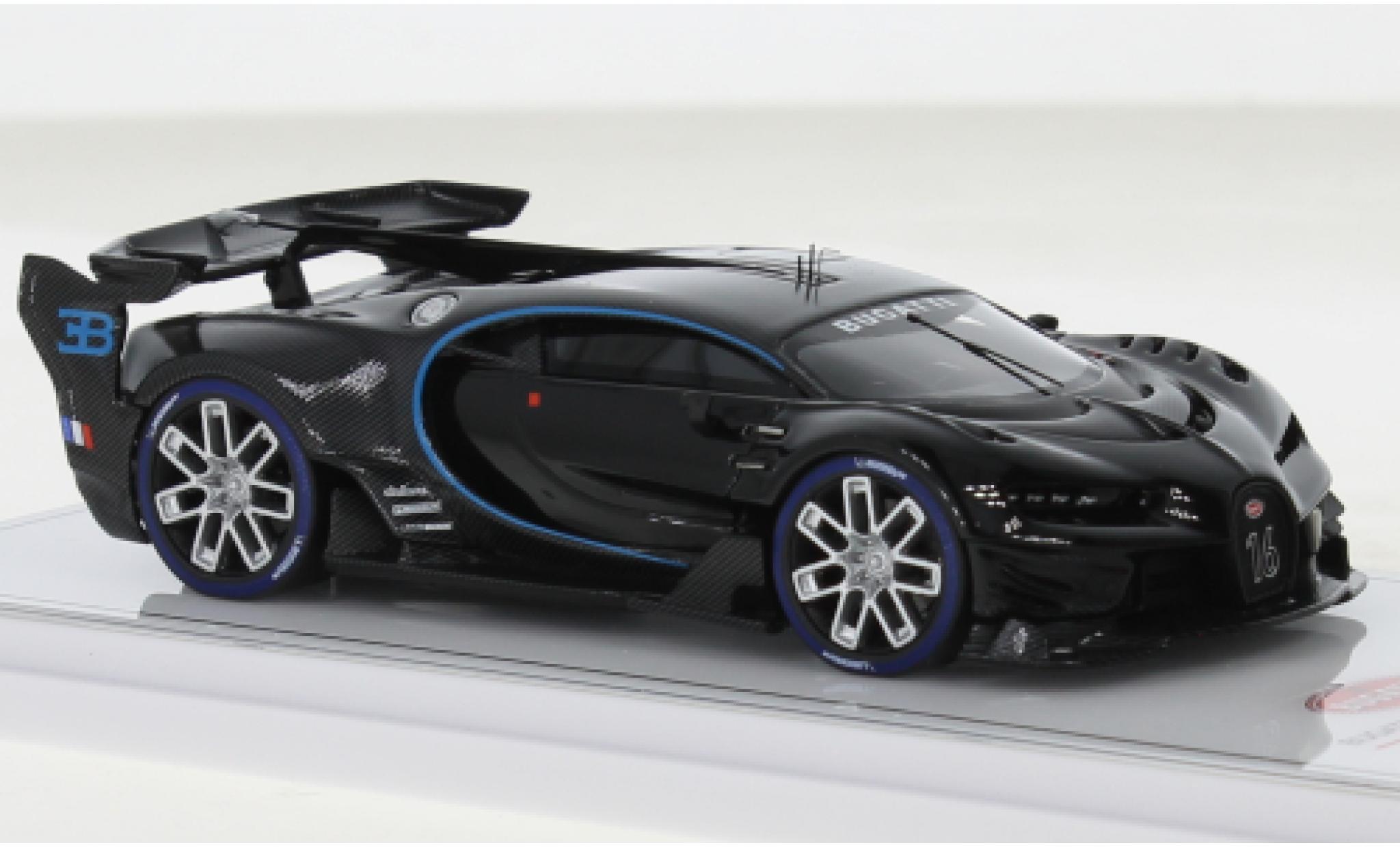 Bugatti Vision 1/43 TrueScale Miniatures Gran Turismo zwart/carbon modelauto