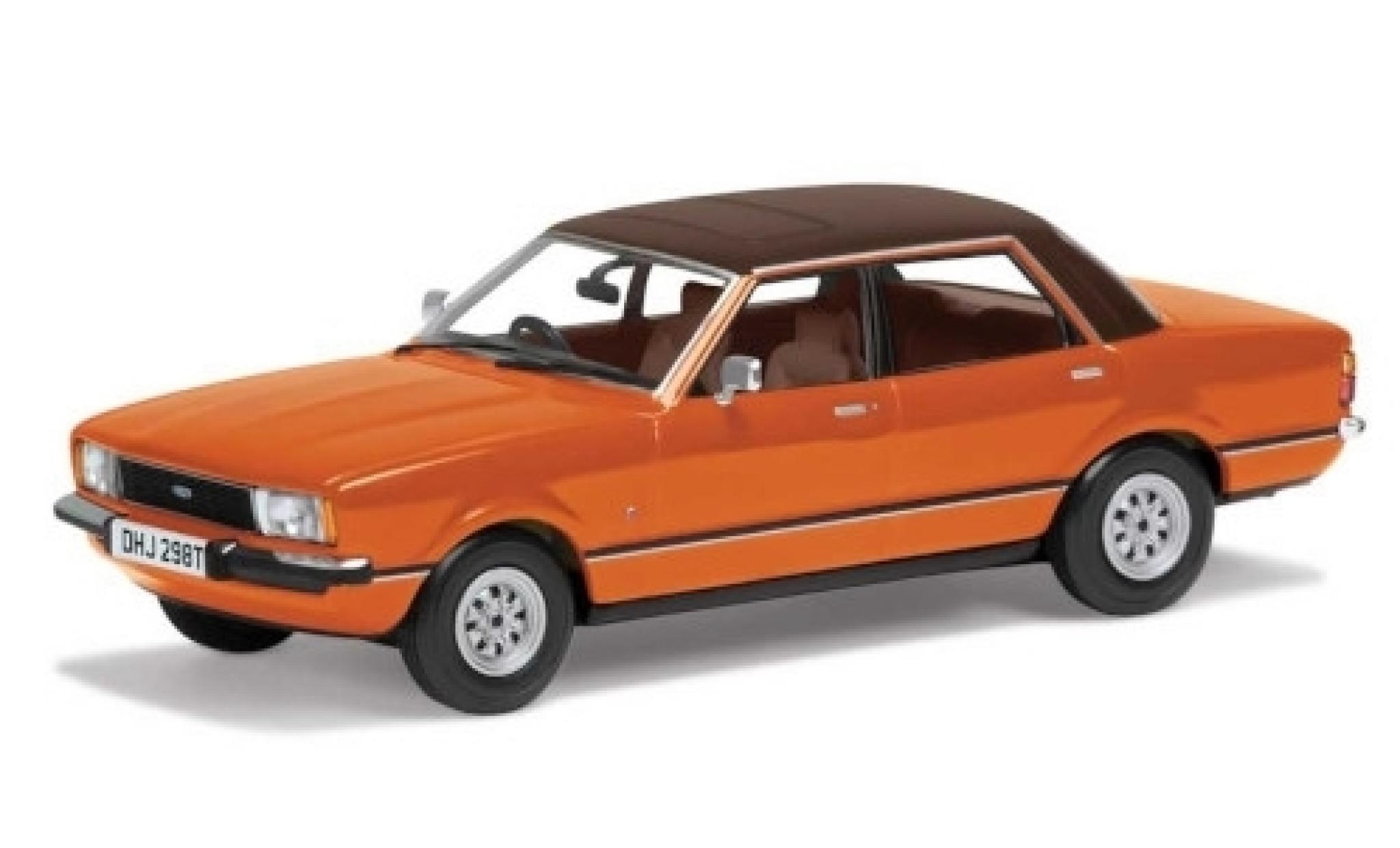 Ford Cortina 1/43 Vanguards MkIV 2.0 Ghia oranje/matt-bruin RHD modelauto