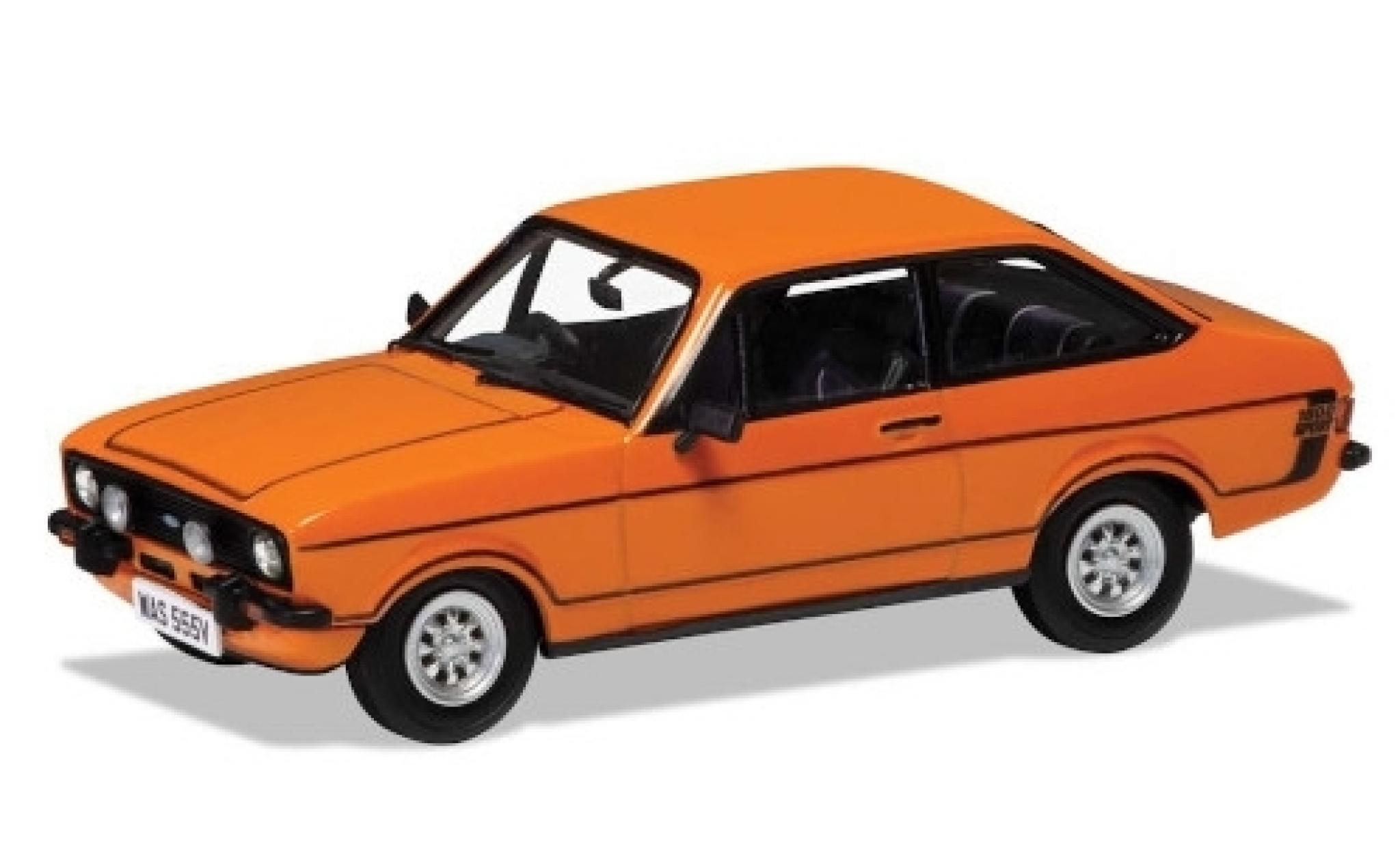 Ford Escort 1/43 Vanguards Mk2 1600 Sport oranje/Dekor RHD modelauto