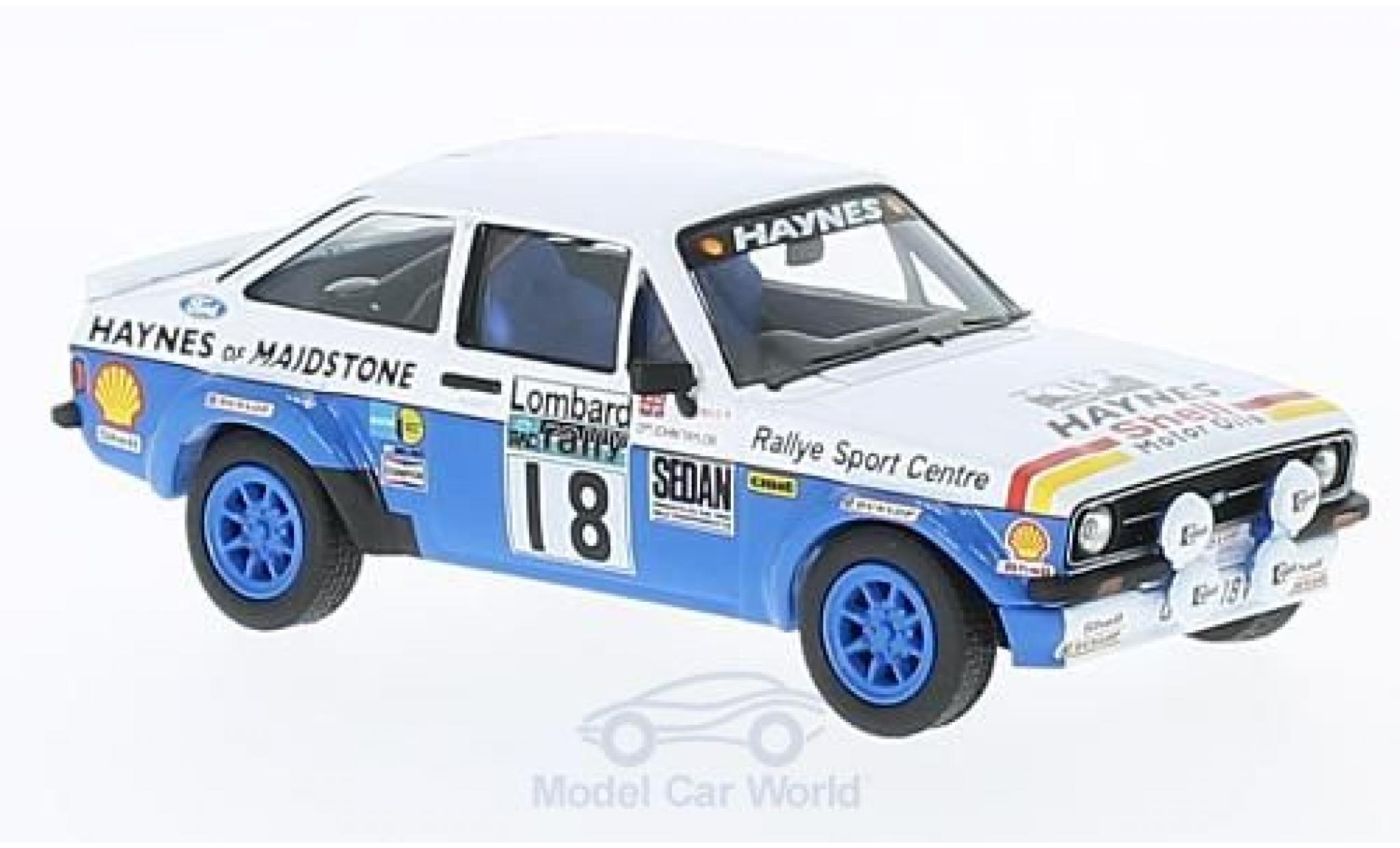 Ford Escort 1/43 Vanguards MK2 RS 1800 RHD No.18 Rallye WM RAC Rallye J.Taylor/P.Short modelauto