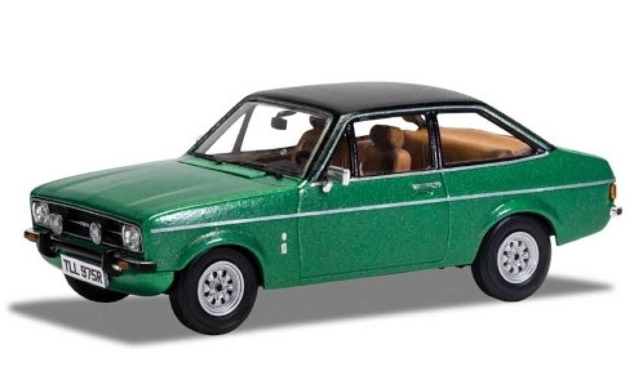 Ford Escort 1/43 Vanguards MkII 1.3 Ghia metallic groen/matt-zwart RHD modelauto