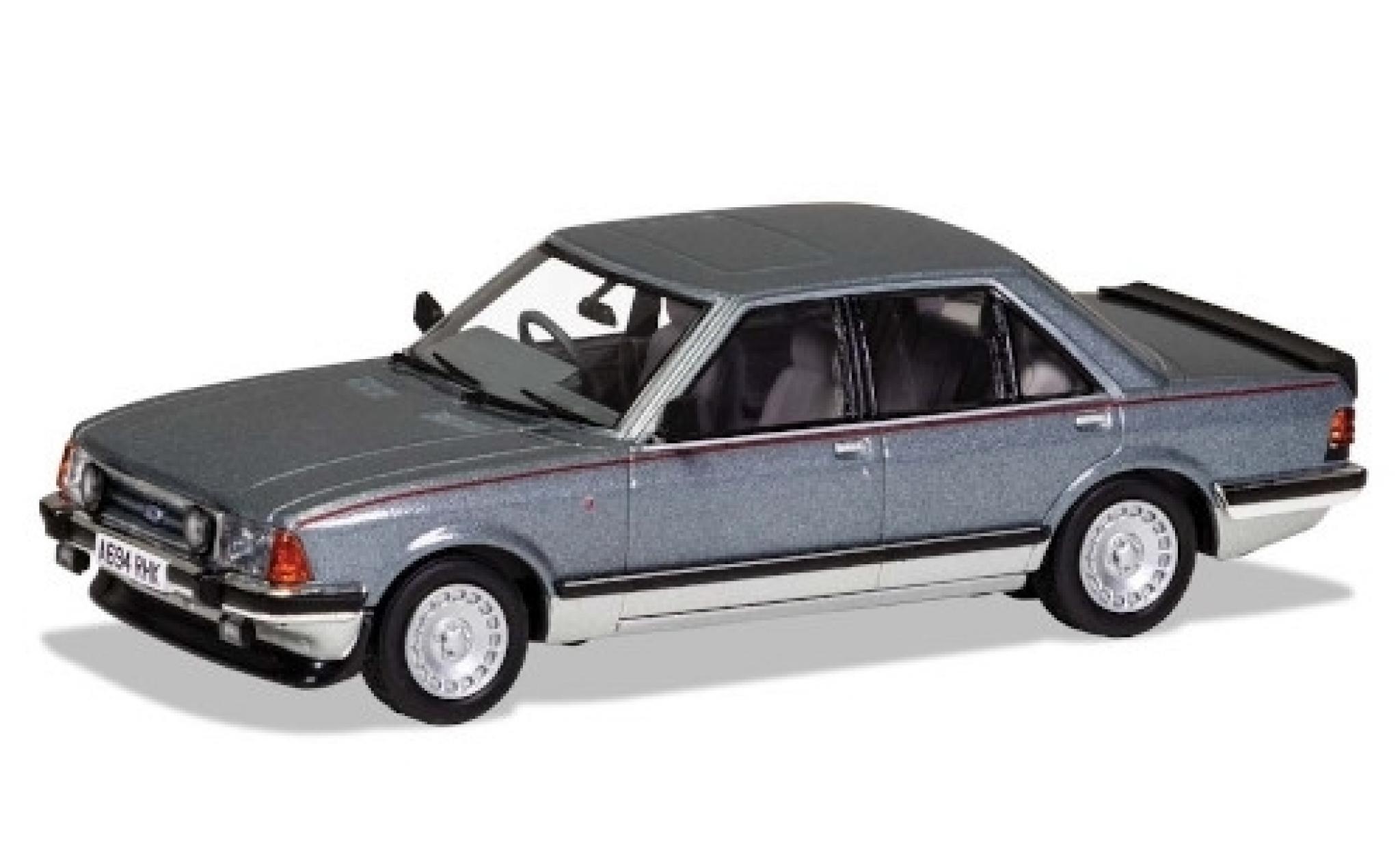Ford Granada 1/43 Vanguards Mk II 2.8i Ghia X metallic grijs/grijs RHD 1983 modelauto