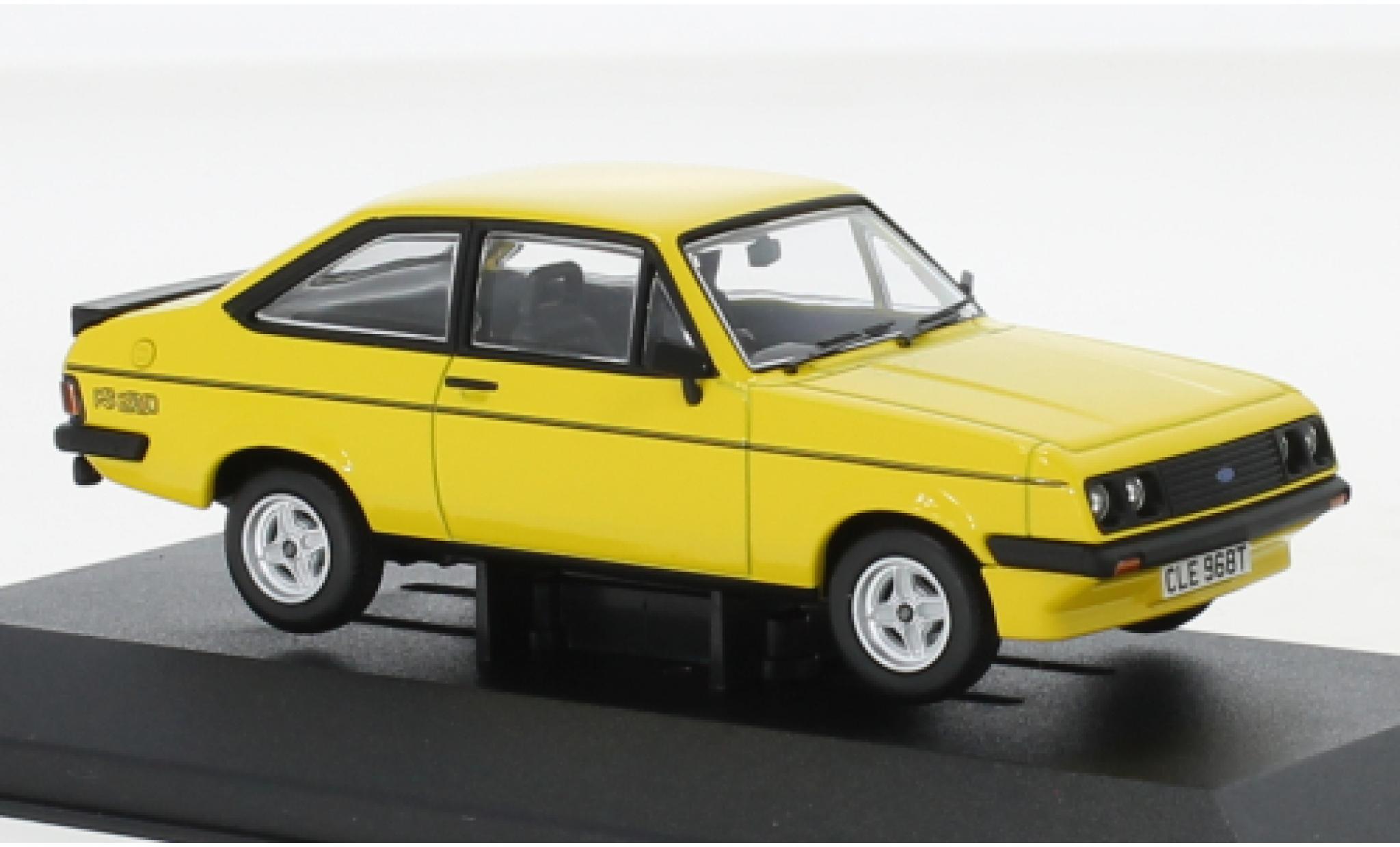 Ford Escort 1/43 Vanguards MkII RS2000 geel RHD modelauto