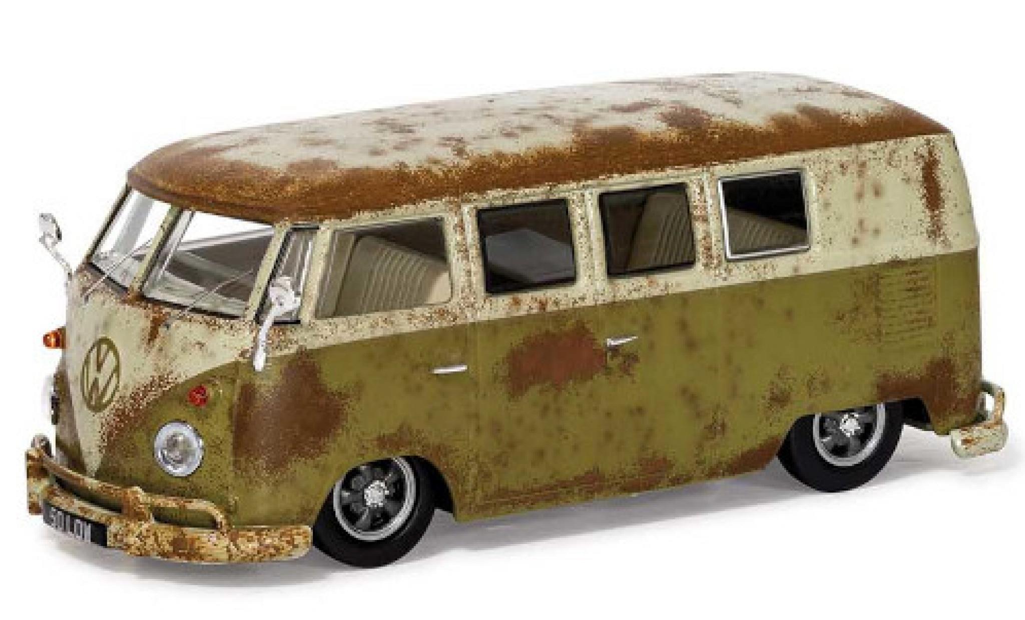 Volkswagen T1 1/43 Vanguards 1500 (Type 2) groen/grijs RHD Rat-Look Splitty modelauto