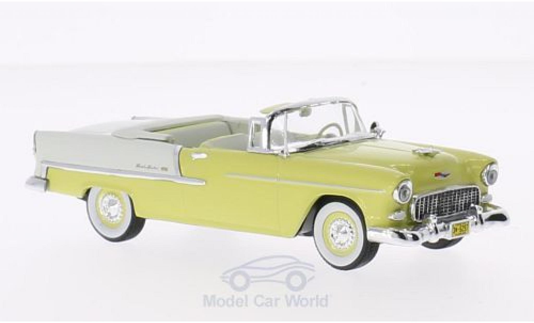 Chevrolet Bel Air 1/43 Vitesse Cabriolet geel/wit 1955 modelauto