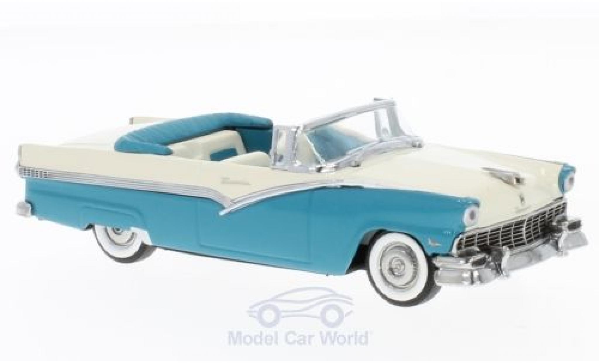 Ford Fairlane 1956 1/43 Vitesse Cabriolet t&uuml;rkis/wit 1956 modelauto