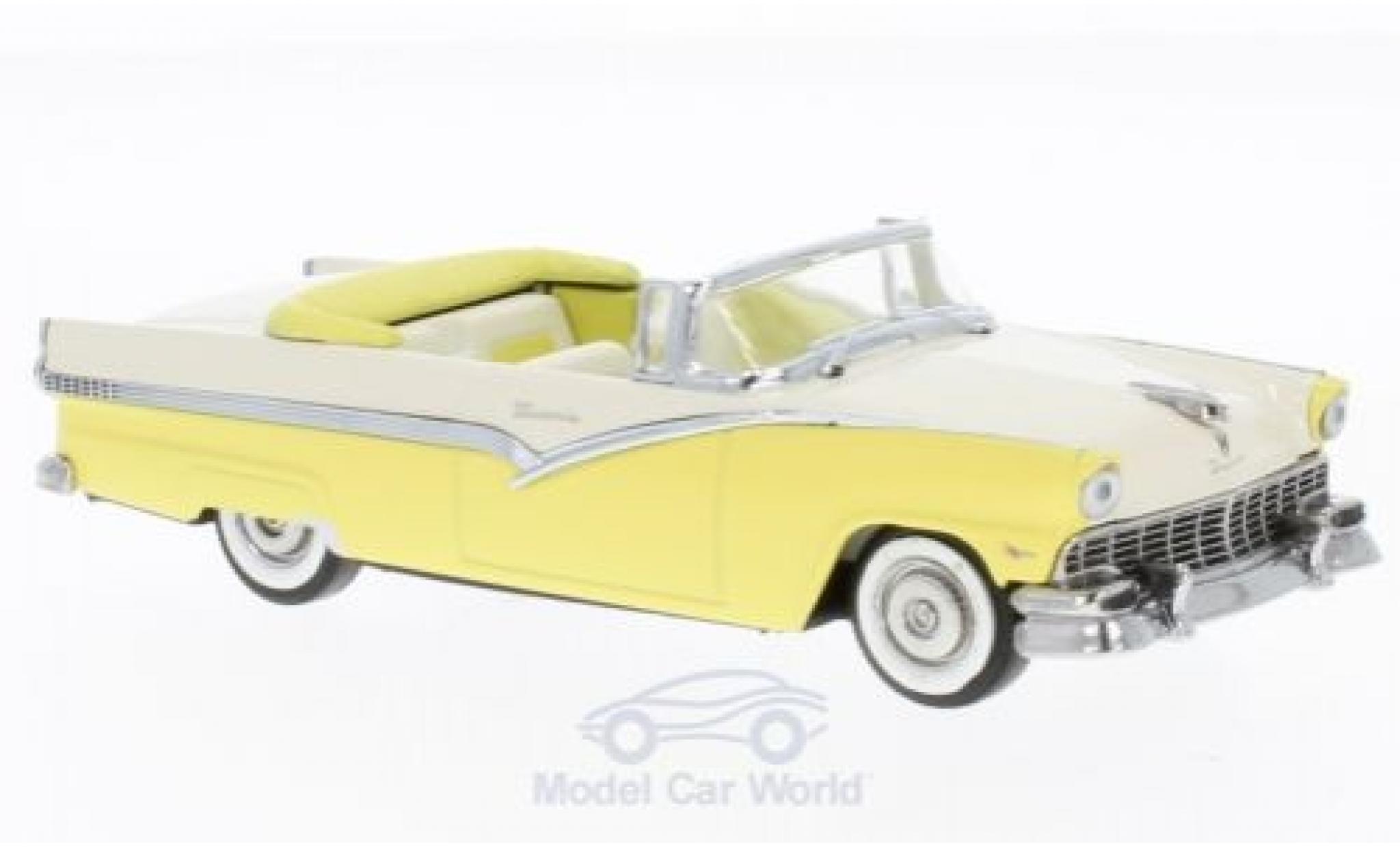 Ford Fairlane 1956 1/43 Vitesse Cabriolet geel/beige 1956 modelauto