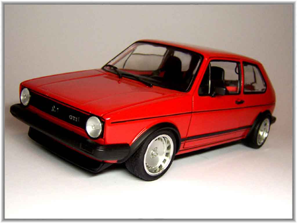 Volkswagen Golf 1 GTI 1/18 Solido 1 GTI rood jantes 15 pouces ronal turbo modelauto