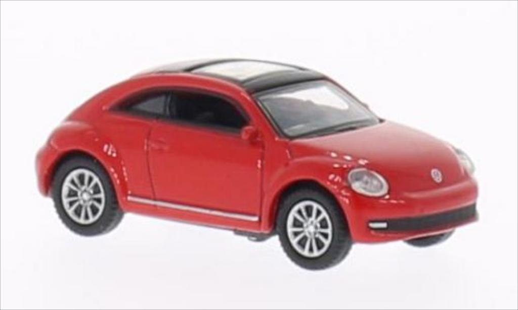 Volkswagen Beetle 1/87 Welly rood modelauto