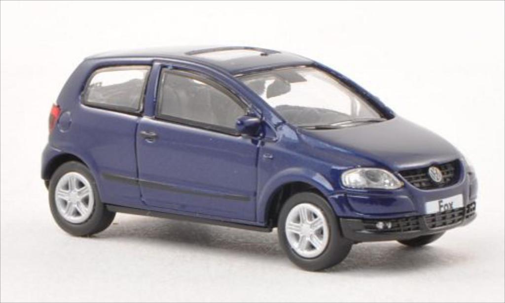 Volkswagen Fox 1/87 Norev blauw 2005 modelauto