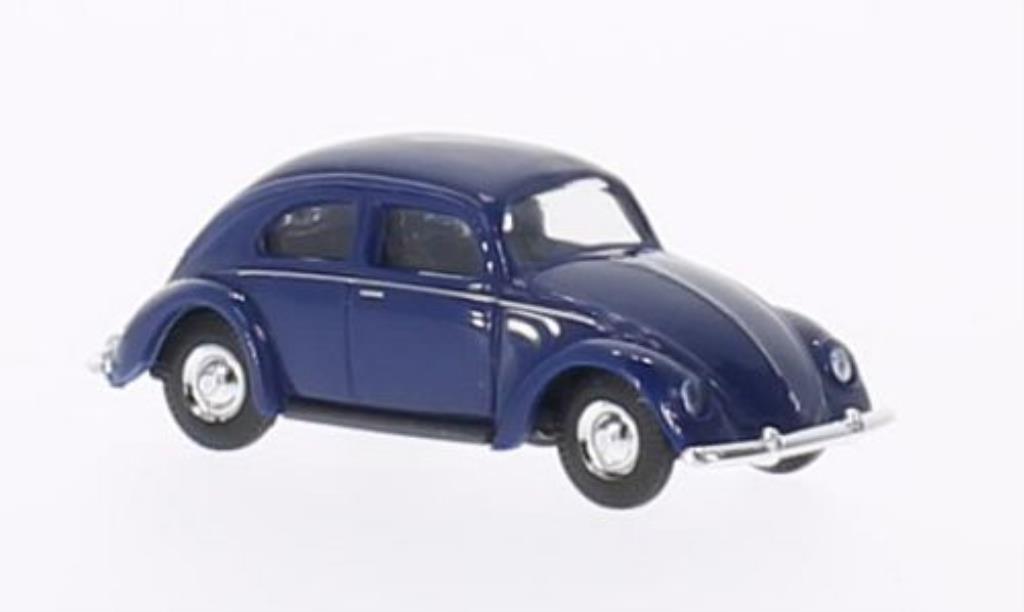 Volkswagen Kafer 1/87 Busch blauw Brezelfenster 1951 modelauto