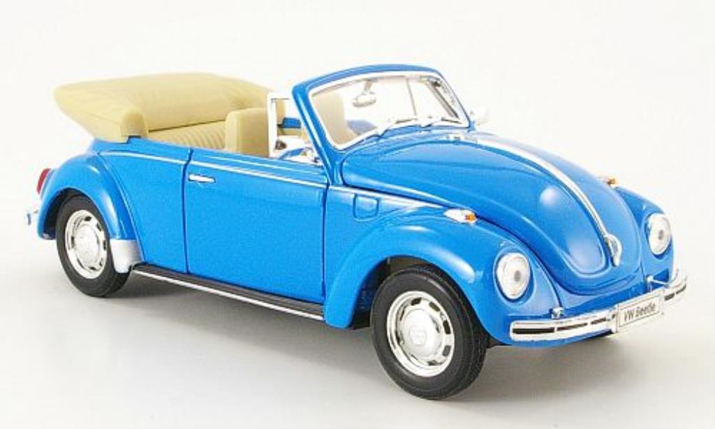 Volkswagen Kafer 1/24 Welly Cabriolet blauw offen 1959 modelauto
