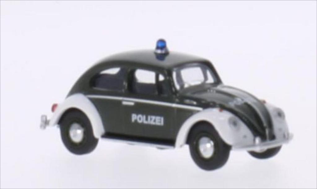 Volkswagen Kafer 1/64 Schuco grun/wit Politie modelauto