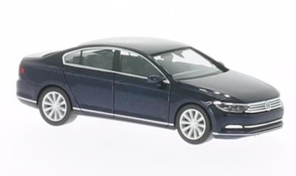 Volkswagen Passat 1/87 Herpa (B8) Sedan blauw 2014 modelauto