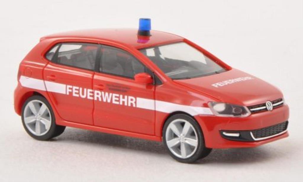 Volkswagen Polo 1/87 Herpa V (6R) Brandweer Frankfurt 5-Turer modelauto
