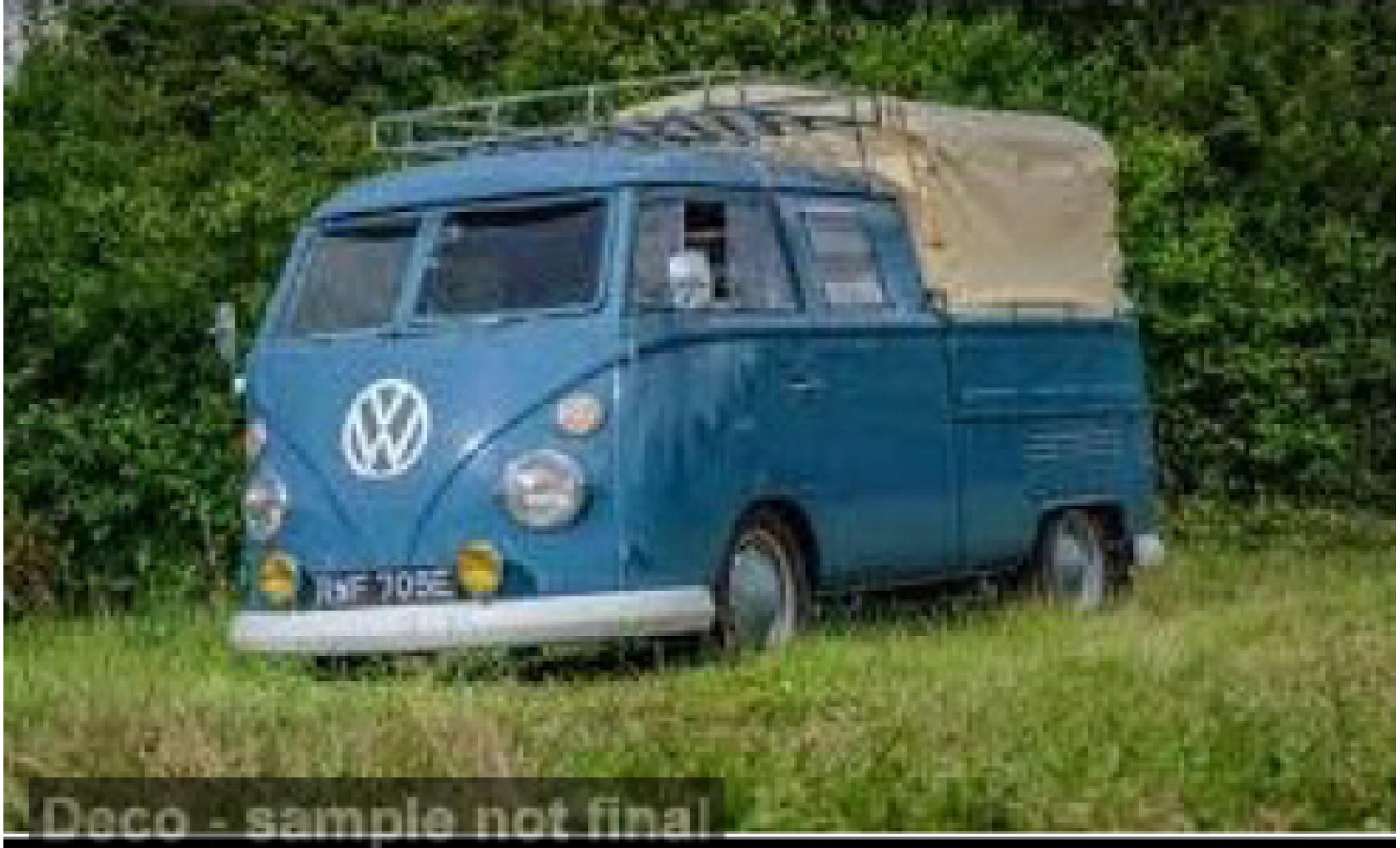 Volkswagen T1 1/43 Cararama blauw 1:43 modelauto