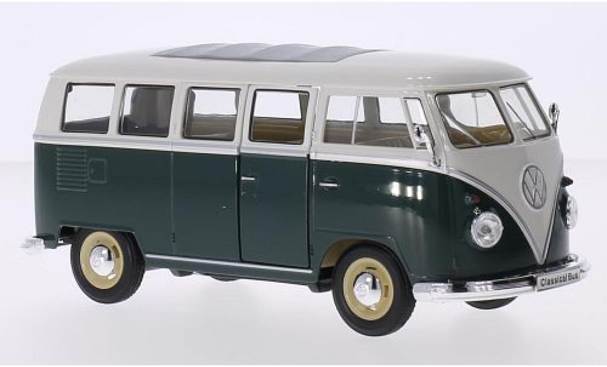 Volkswagen T1 1/24 Welly Bus gr&uuml; 1:24 modelauto