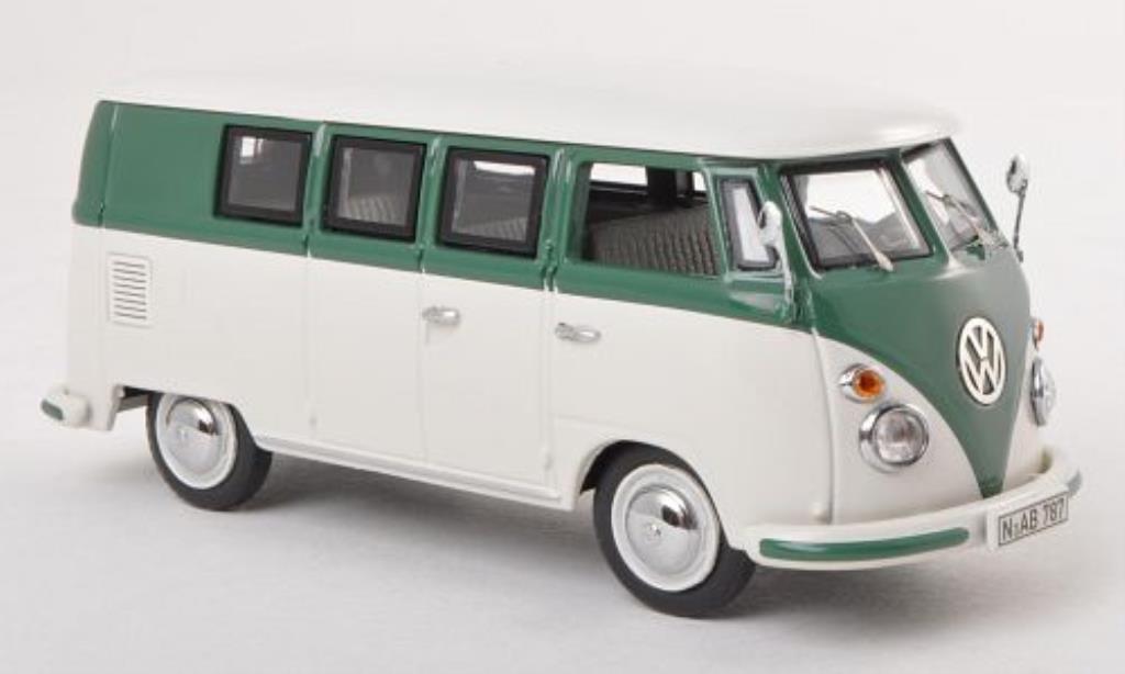 Volkswagen T1 1/43 Schuco Bus wit/grun modelauto