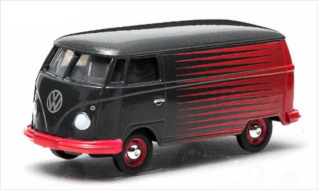 Volkswagen T1 1/64 Greenlight Bestelwagen grijs/rood modelauto