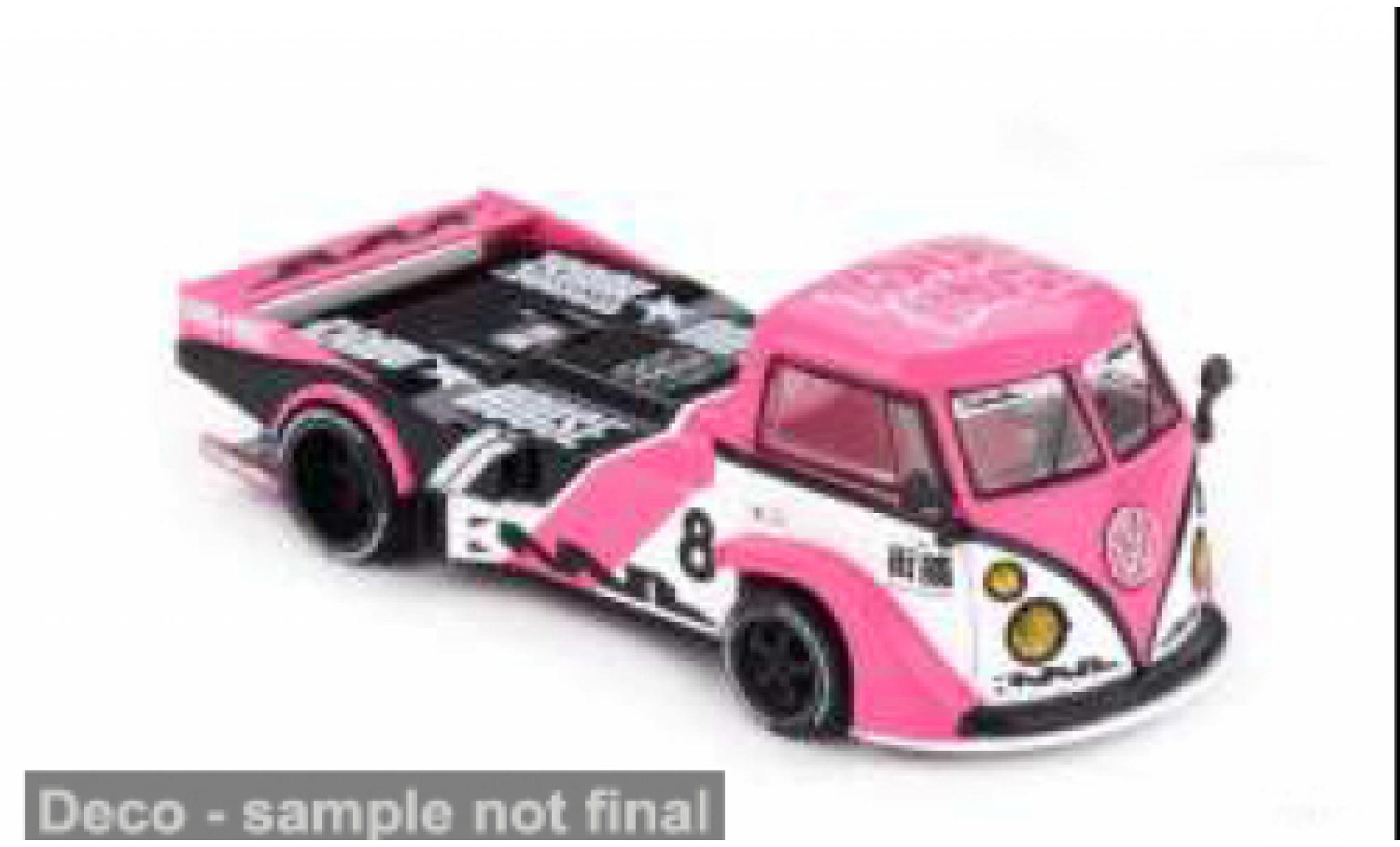Volkswagen T1 1/64 Mini GT pink/Dekor 1972 1:64 modelauto