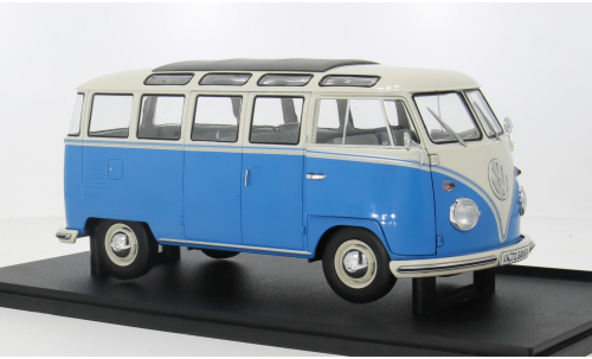Volkswagen T1 1/18 Solido Samba blauw/beige 1:18 modelauto