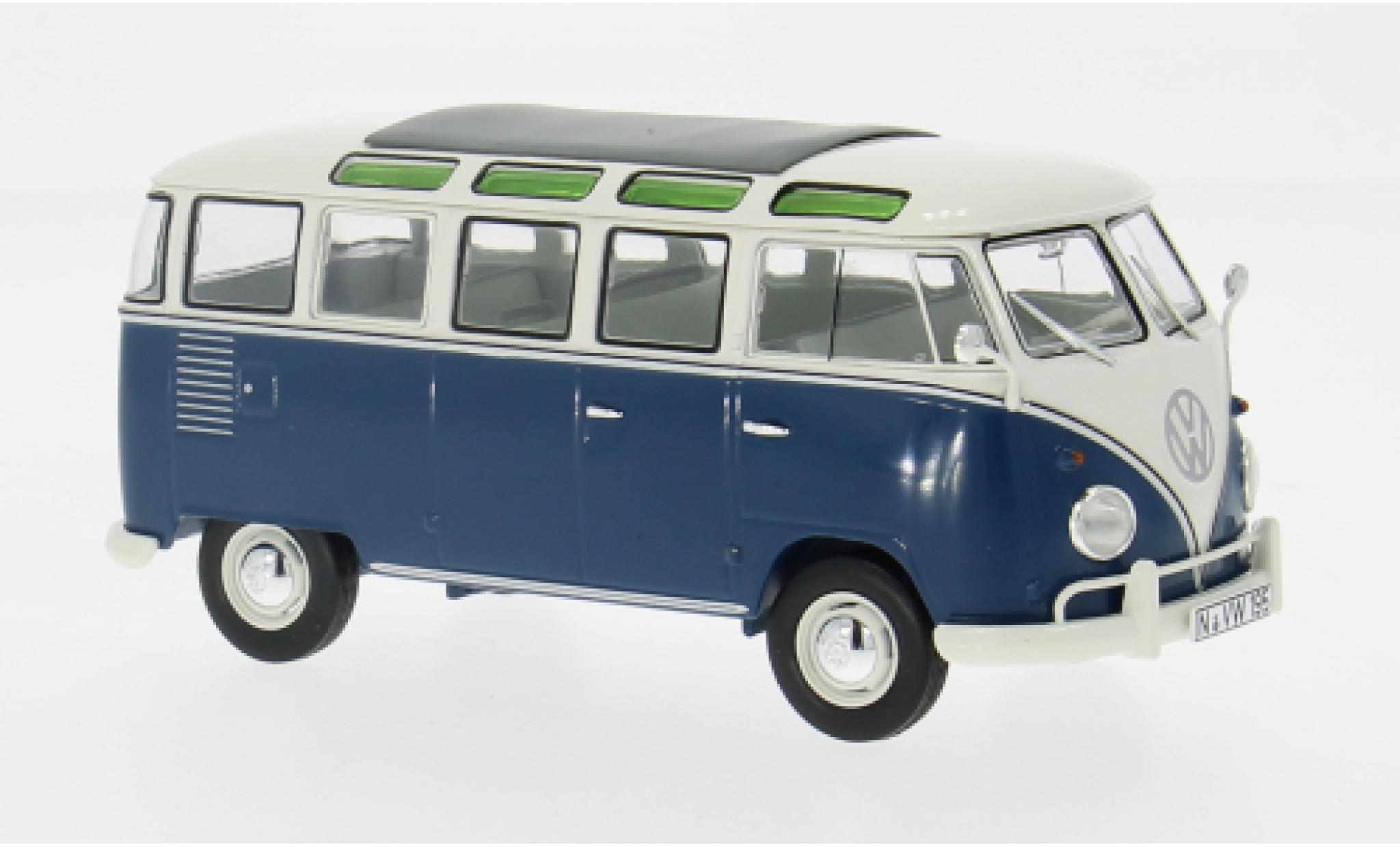 Volkswagen T1 1/32 Schuco Samba blauw 1:32 modelauto