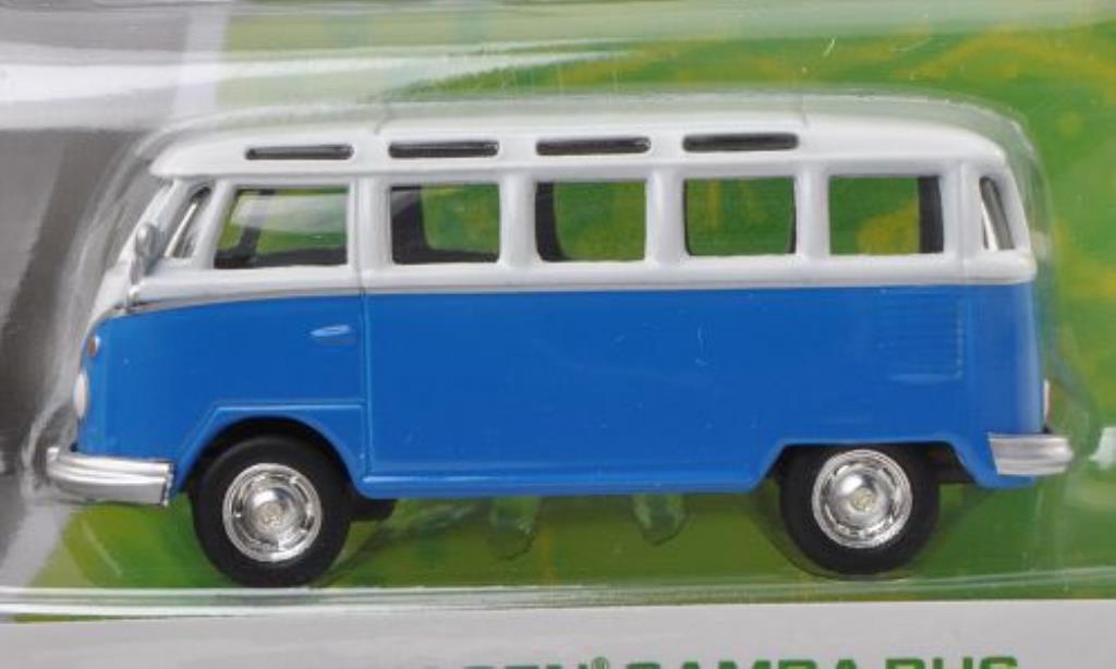 Volkswagen T1 1/64 Greenlight Samba blauw/wit modelauto