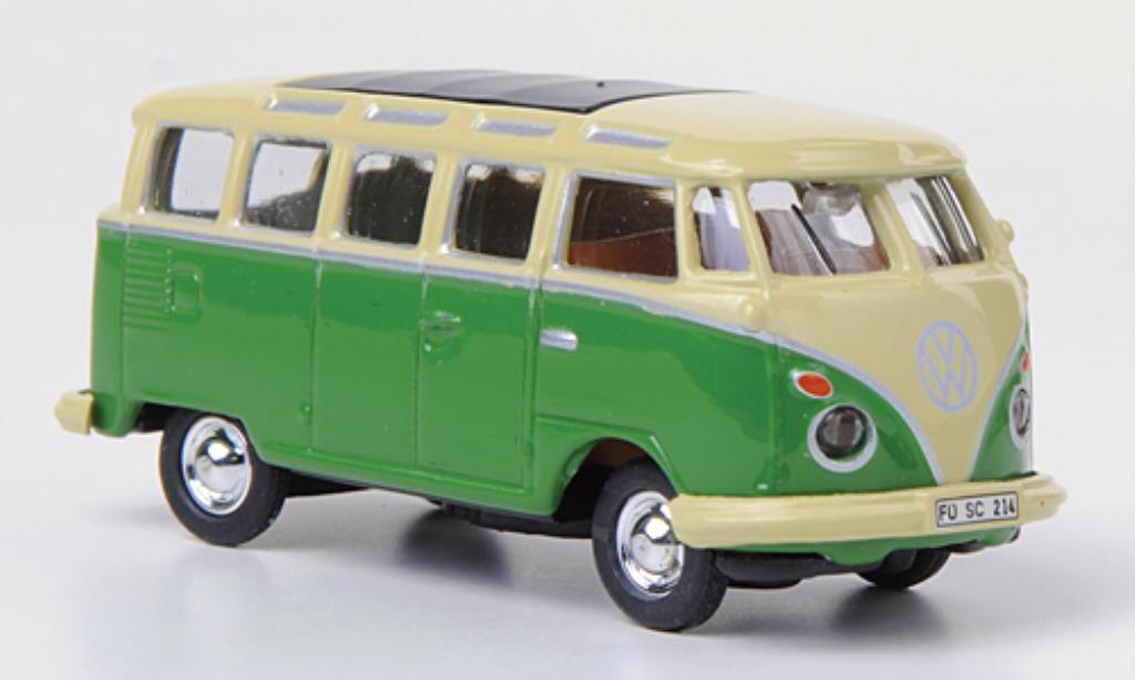 Volkswagen T1 1/87 Schuco Samba Bus beige/grun modelauto