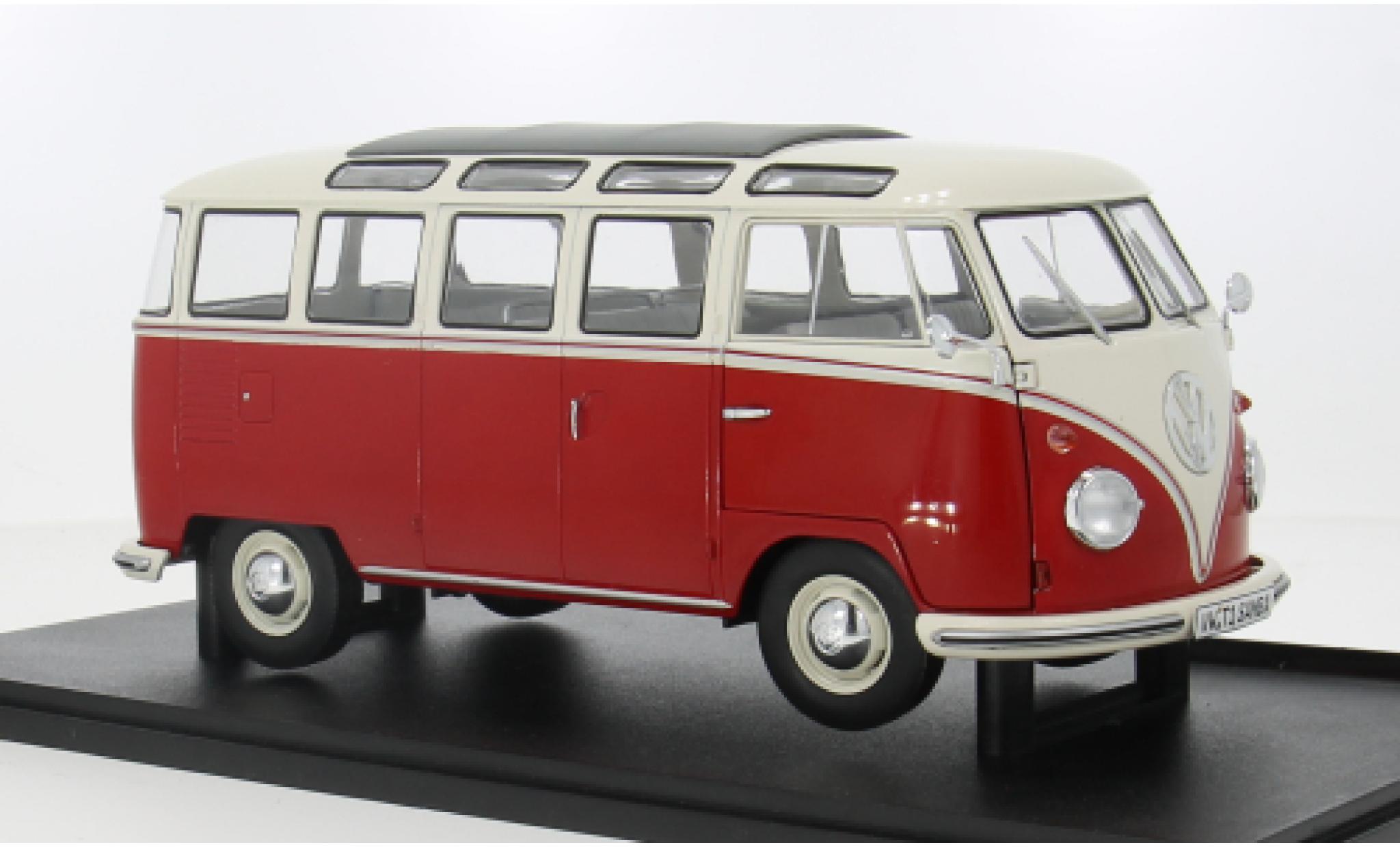 Volkswagen T1 1/18 Solido Samba rood/beige 1:18 modelauto