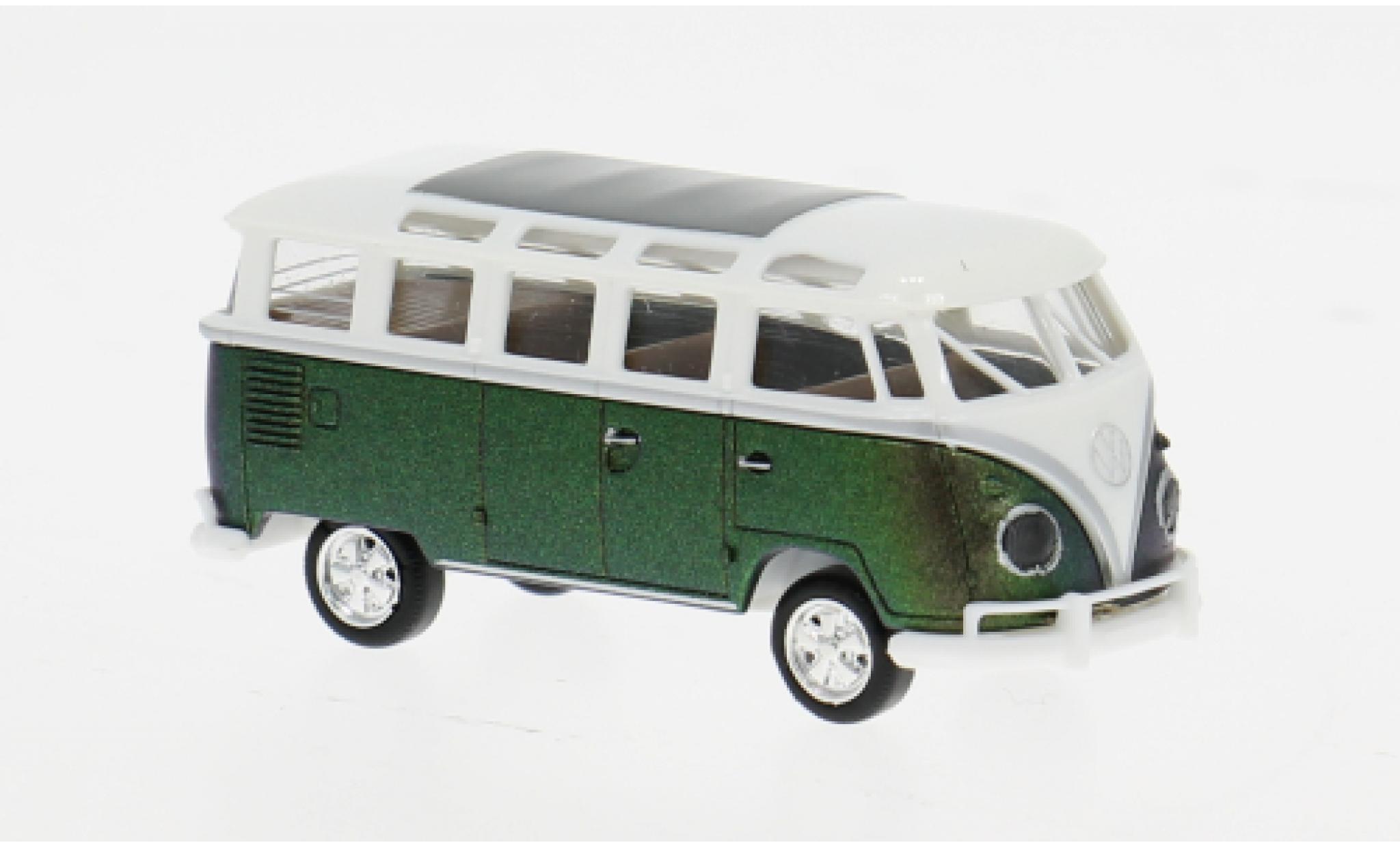 Volkswagen T1 1/87 Brekina b Samba wit/groen 1960 1:87 modelauto
