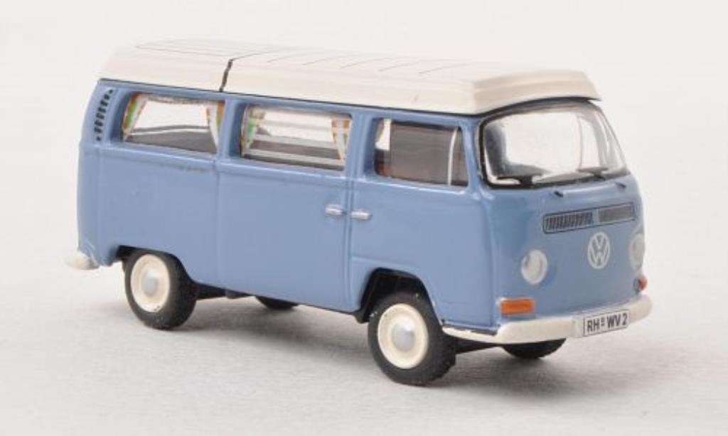 Volkswagen T2 1/87 Bub Camping blauw/wit modelauto
