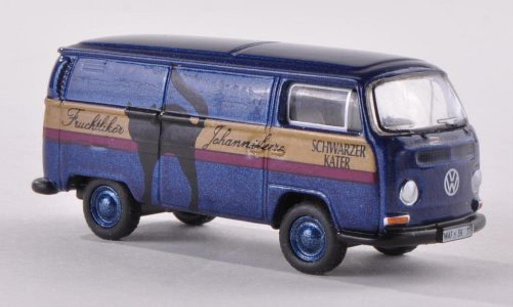 Volkswagen T2 1/87 Bub Bestelwagen zwarter Kater modelauto