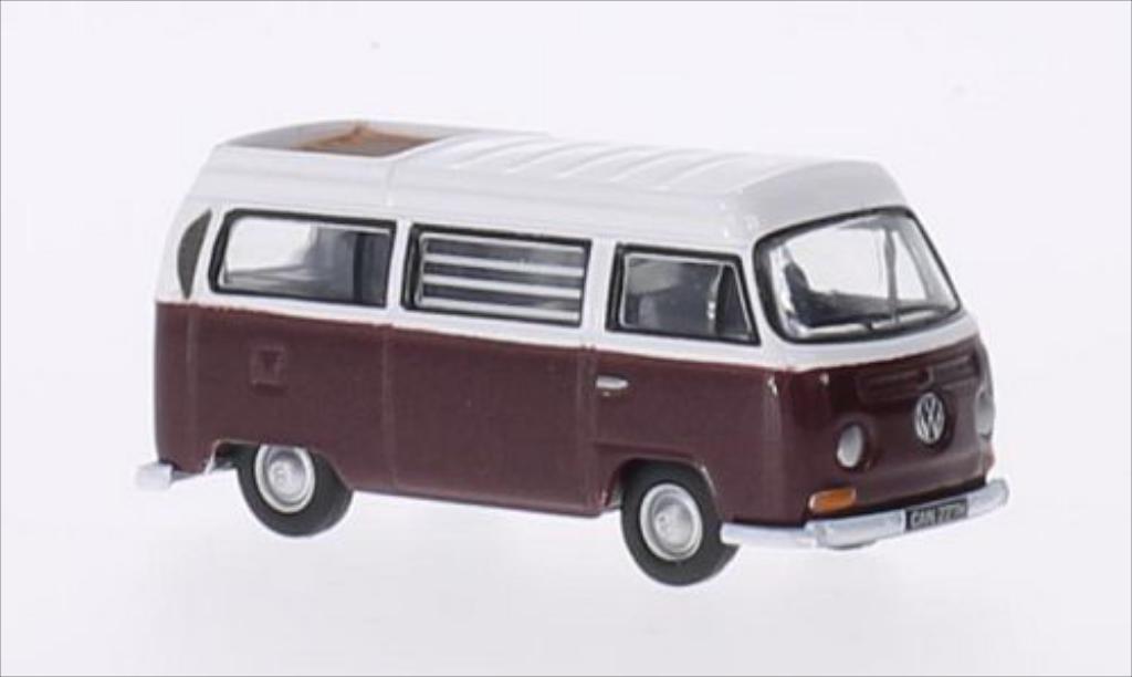 Volkswagen T2 1/76 Oxford Westfalia metallic rood/wit RHD modelauto