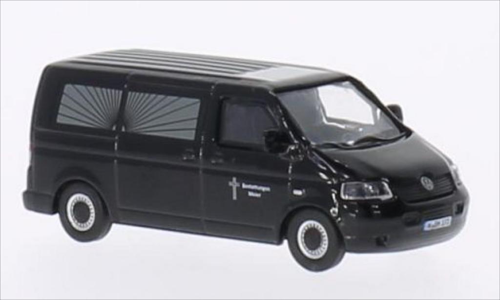 Volkswagen T5 1/87 Schuco Bestattungswagen Meier zwart modelauto