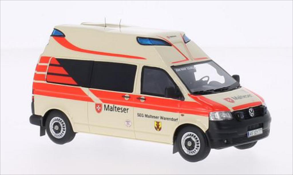 Volkswagen T5 1/43 Neo Hornis Ambulance Malteser 2010 modelauto