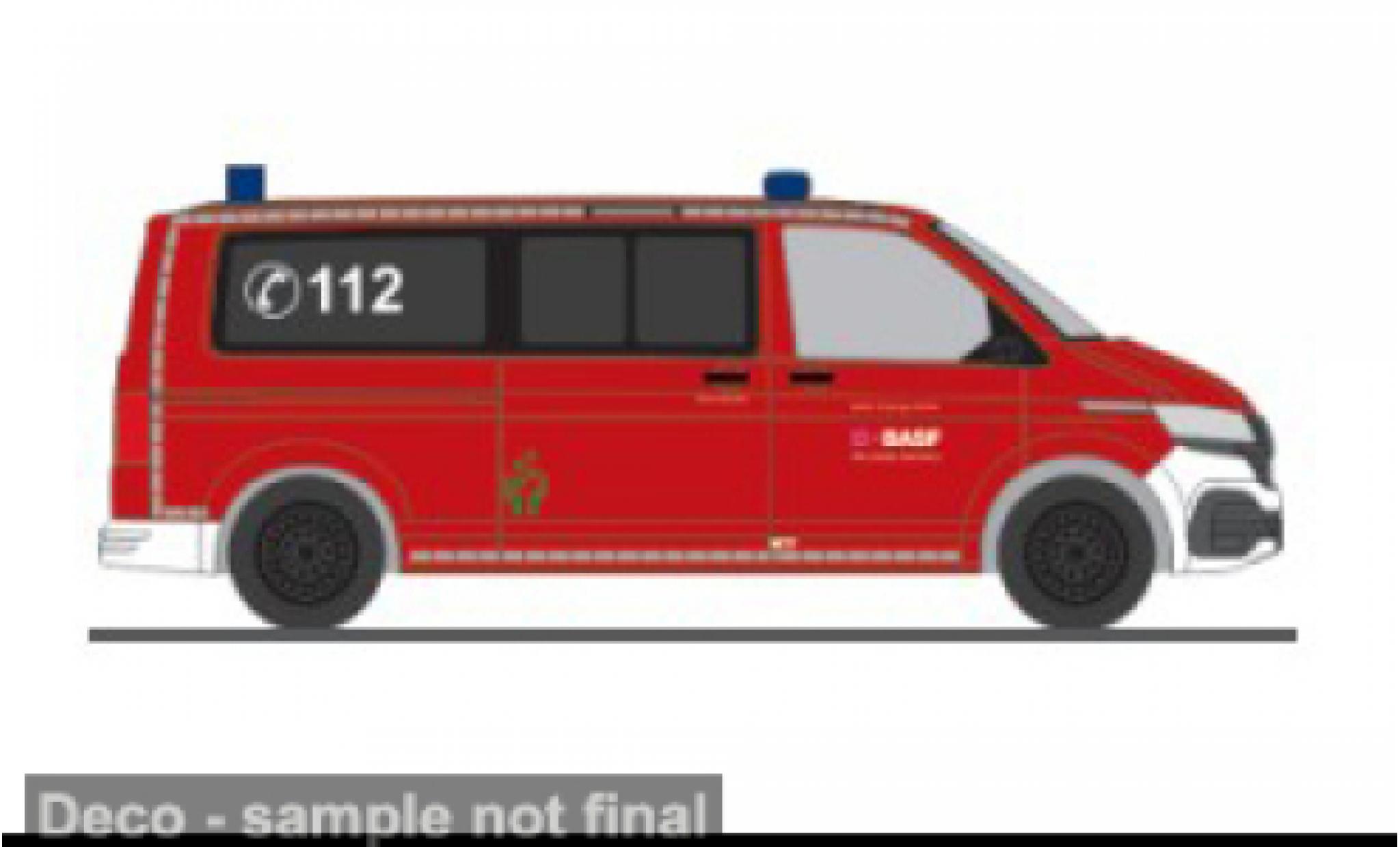 Volkswagen T6 1/87 Rietze .1 BASF Werkfeuerwehr M&uuml;nster 1:87 modelauto