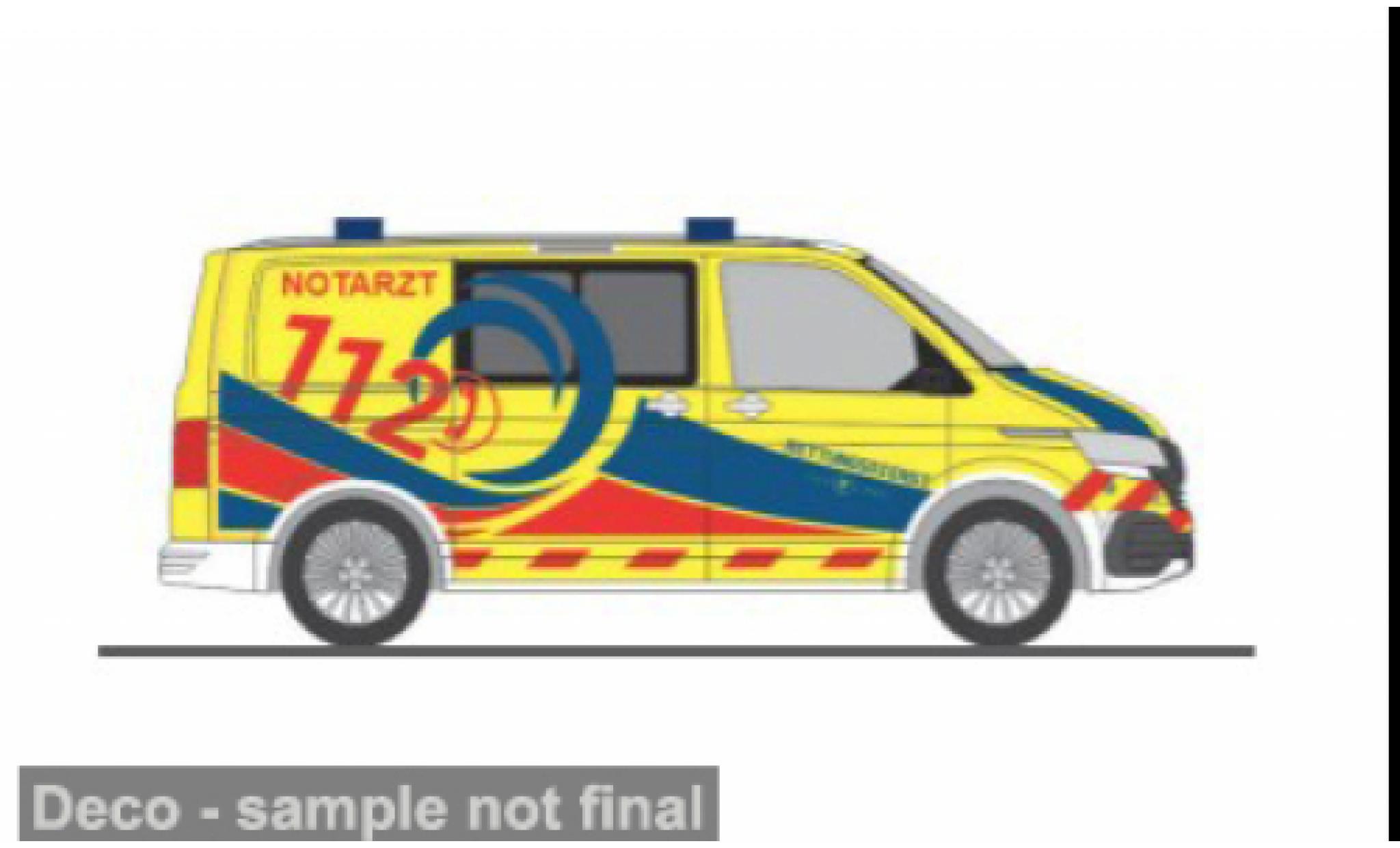Volkswagen T6 1/87 Rietze .1 Notarzt Rettungsdienst Cuxland 1:87 modelauto