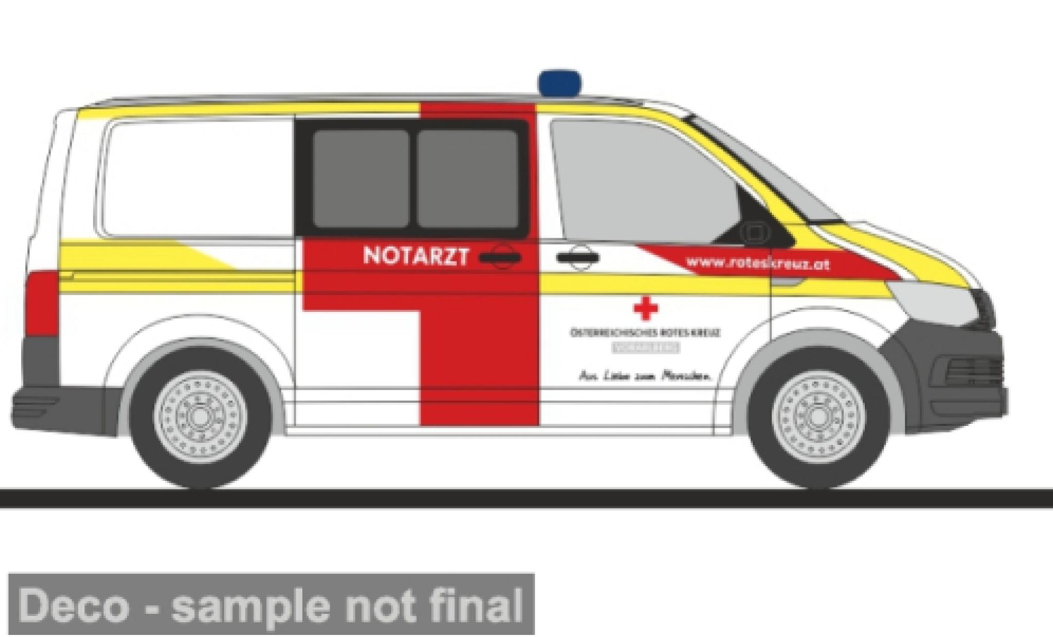 Volkswagen T6 1/87 Rietze Notarzt &Ouml;RK Feldkirch (A) 1:87 modelauto