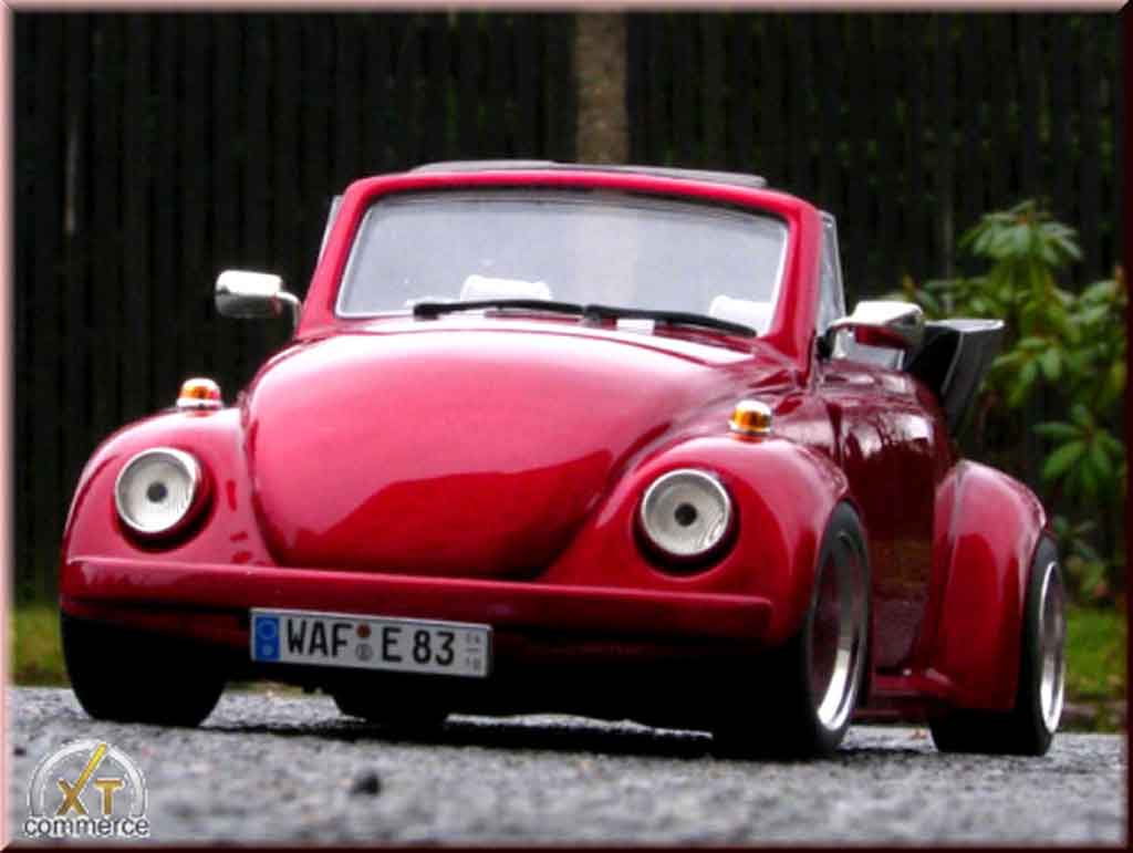 Volkswagen Kafer Base Coccinelle Cabriolet kit ailes larges et jantes bbs nid dabeilles 1/18 Solido