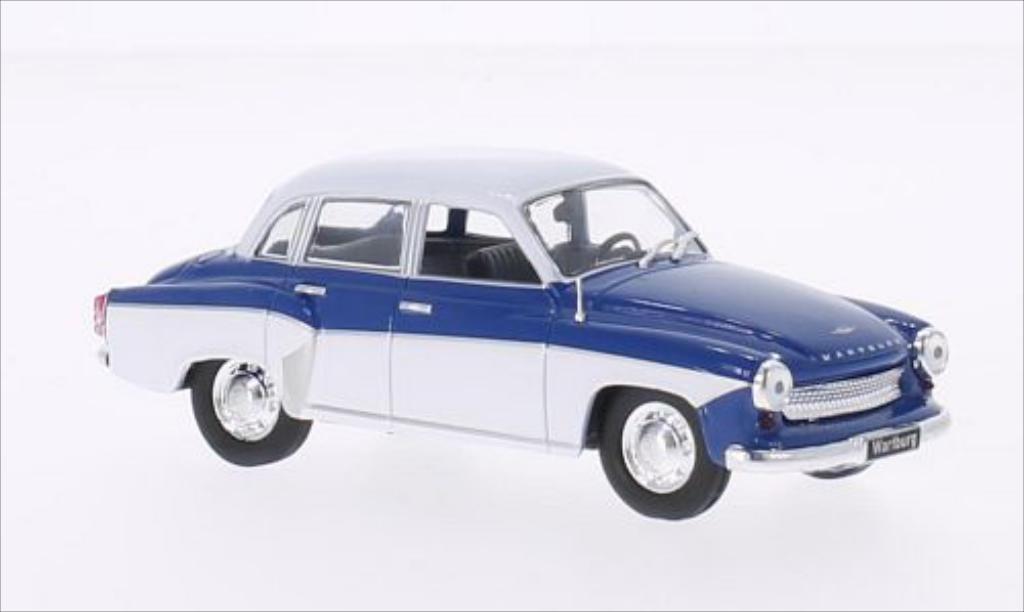 Wartburg 312 1/43 WhiteBox blauw/wit 1965 modelauto
