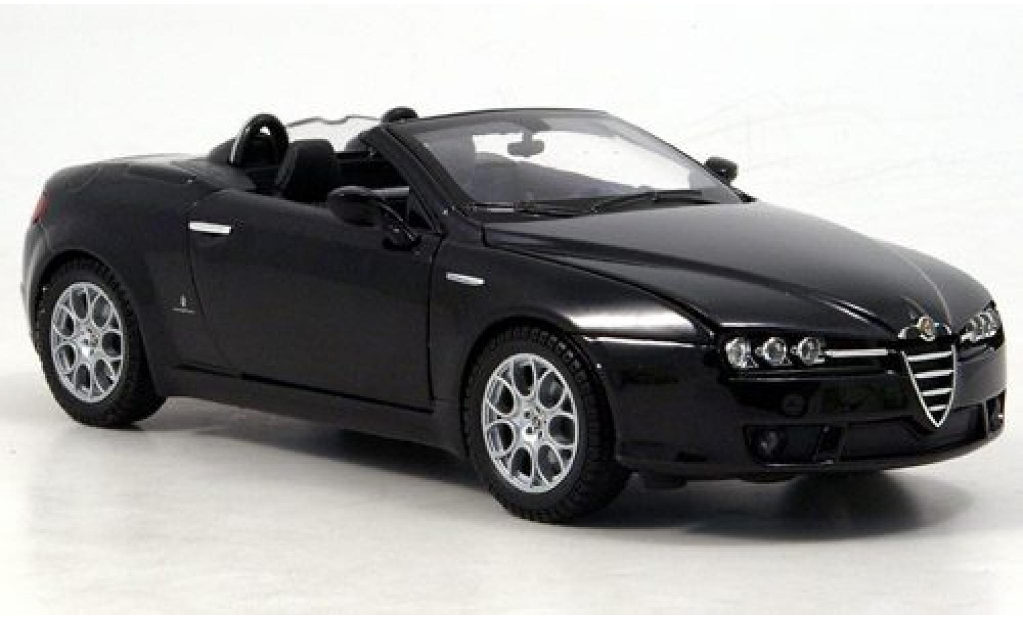 Alfa Romeo Spider 1/24 Welly zwart offen 1:24 modelauto