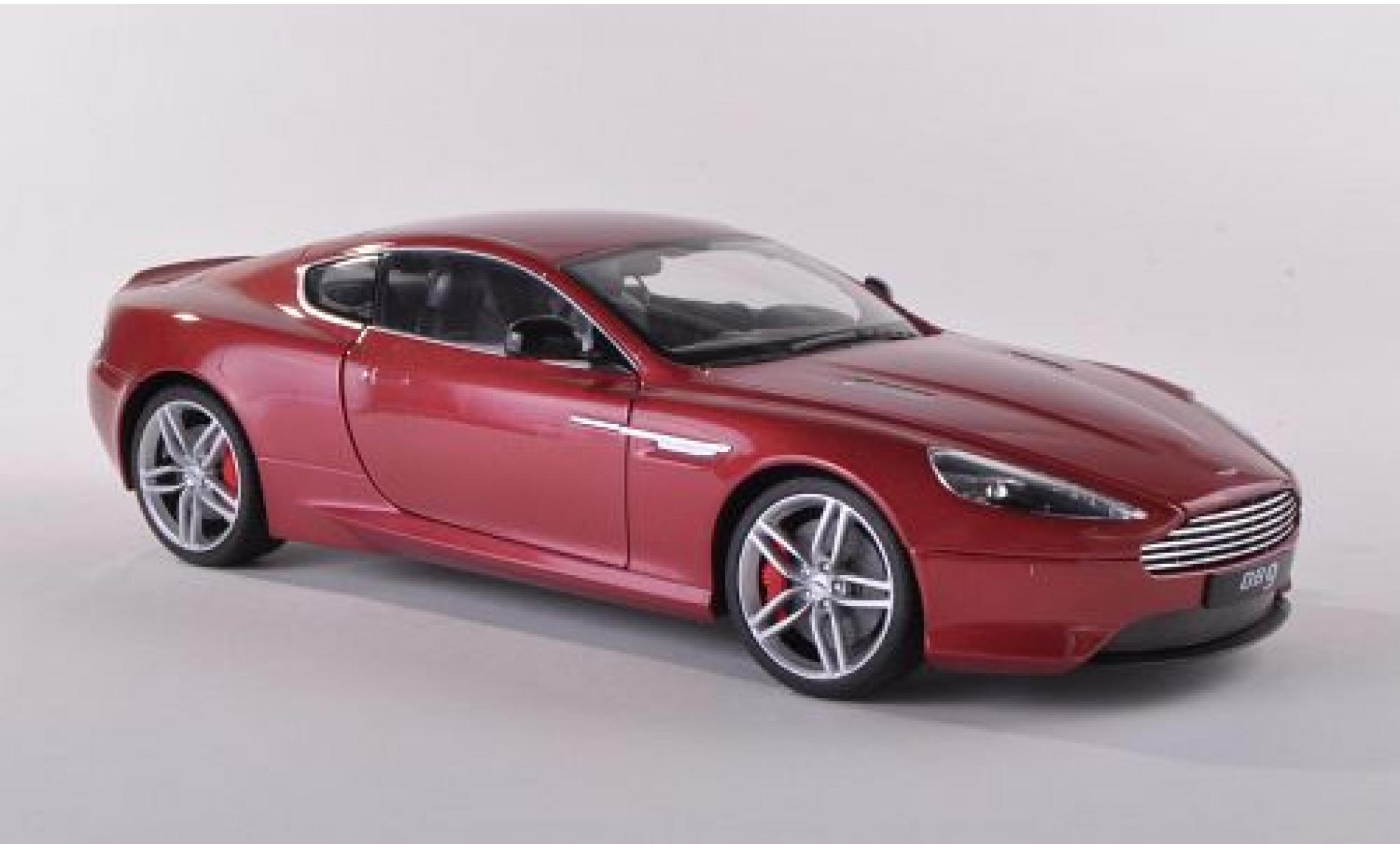 Aston Martin DB9 1/18 Welly Coupe rood 1:18 modelauto