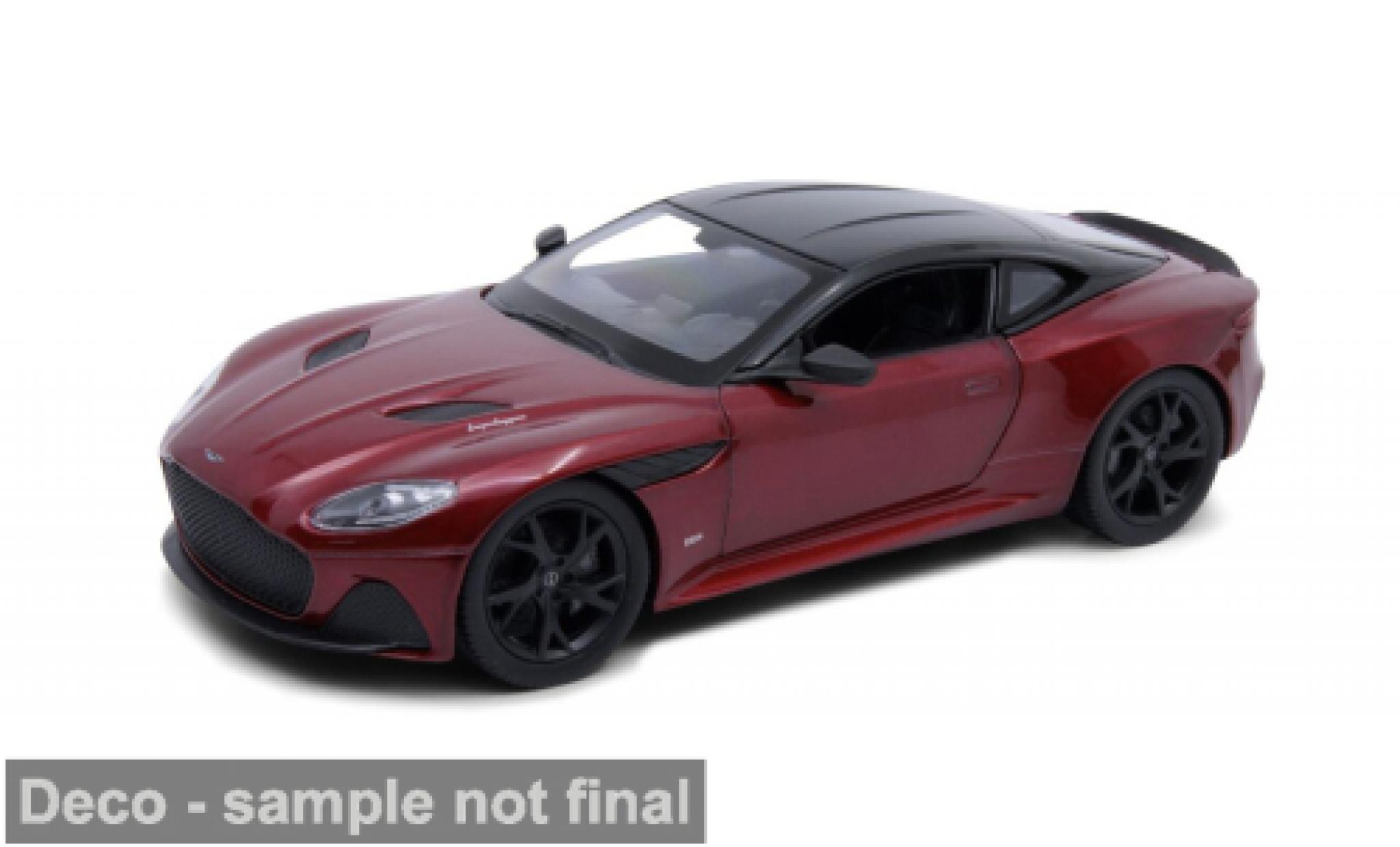 Aston Martin DBS 1/24 Welly rood/zwart 1:24 modelauto